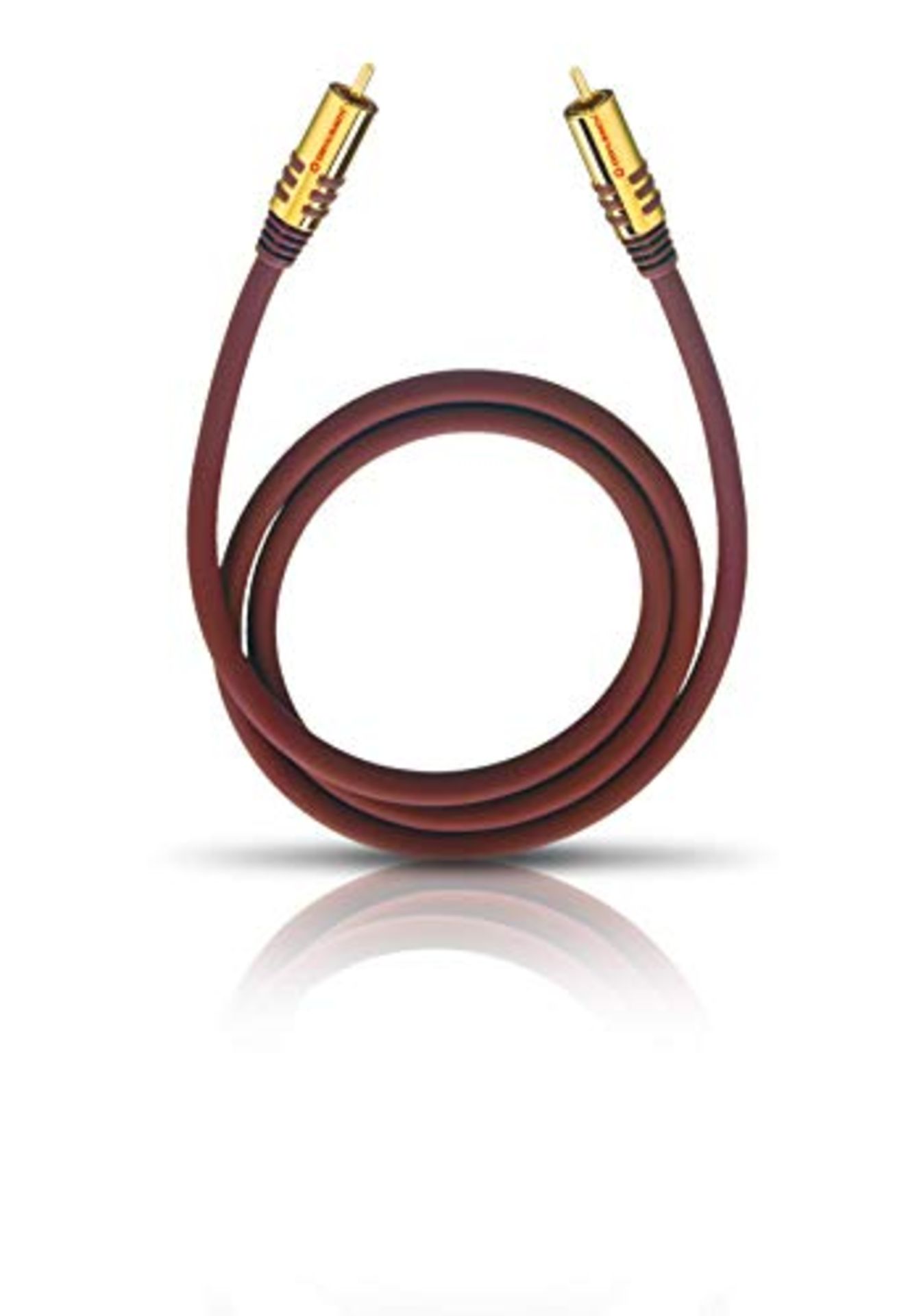 [NEW] Oehlbach NF Sub, RCA Subwoofer Cable - Audio Cable - round - OFC - 2m - Bordeaux