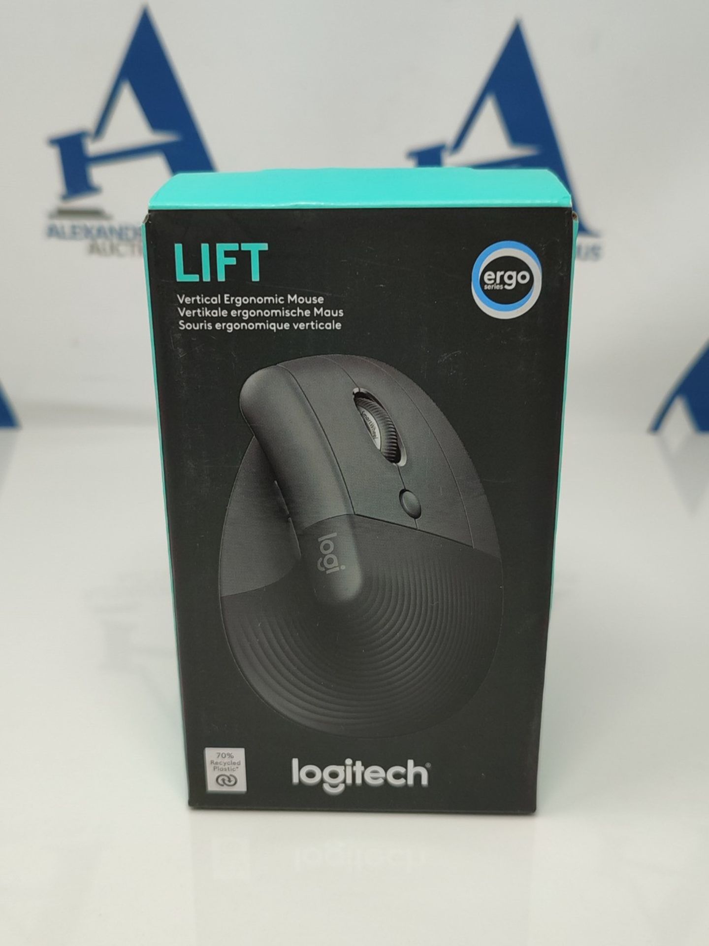 RRP £57.00 Logitech Lift Vertical Ergonomic Mouse, Wireless, Bluetooth or Logi Bolt USB Receiver, - Bild 2 aus 3