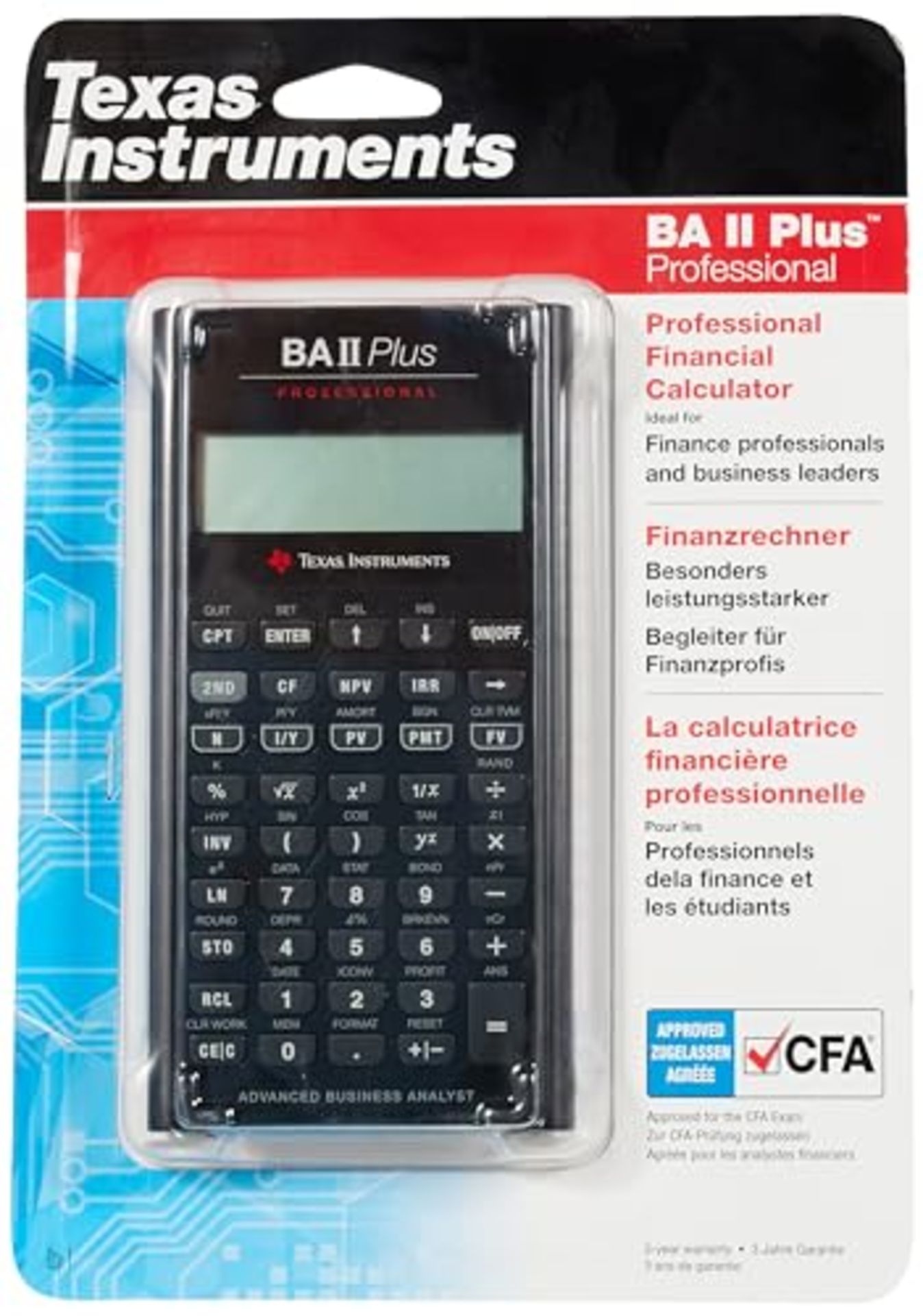 RRP £62.00 Texas Instruments BA II Plus Professional Calculator