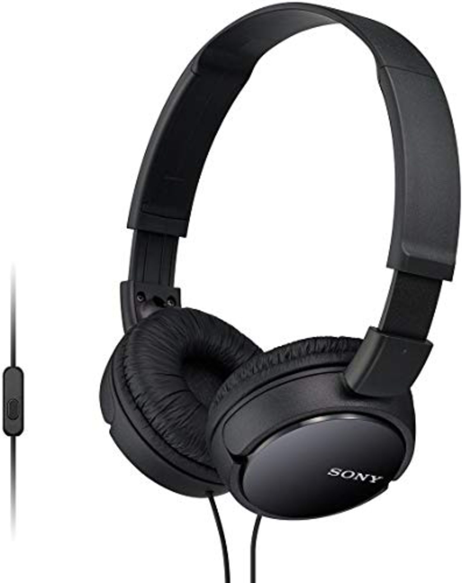 Sony MDR-ZX110AP - On-ear headphones with microphone, Black