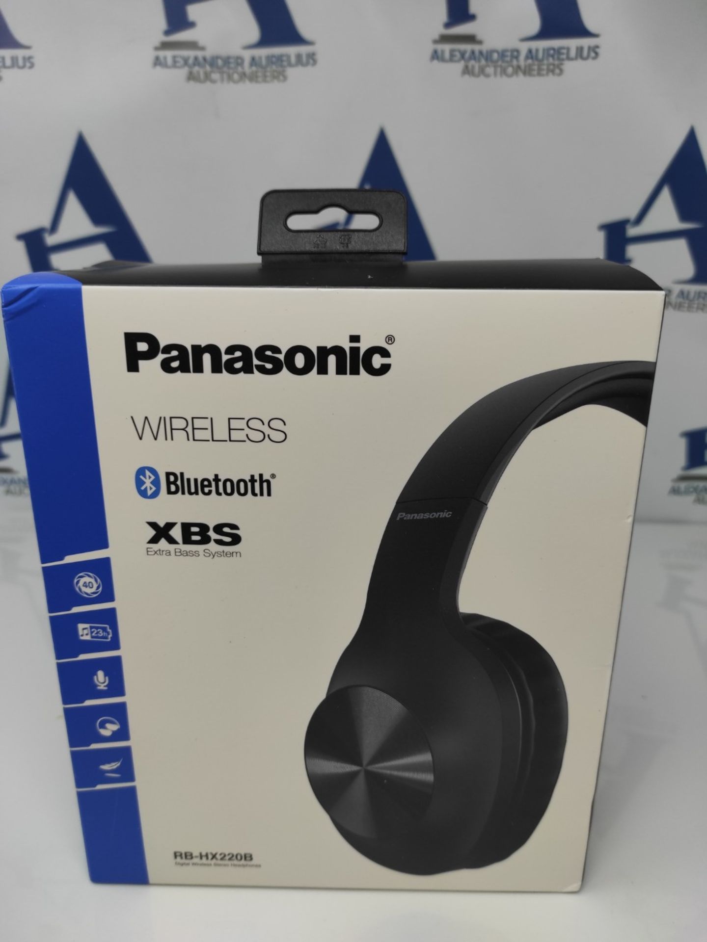 Panasonic RB-HX220BDEK Wireless Headphones, Bluetooth, Over Ear, Powerful Bass, Quick - Image 2 of 3