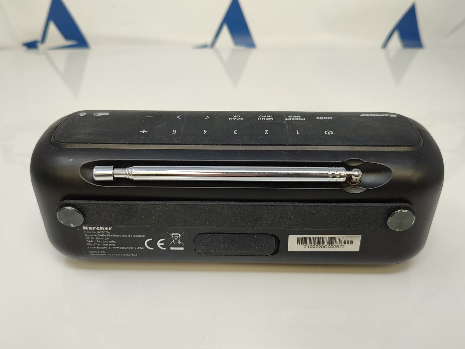 RRP £59.00 Karcher DAB Go portable Bluetooth speaker & digital radio DAB+ / FM radio with 2.4" co - Bild 3 aus 3