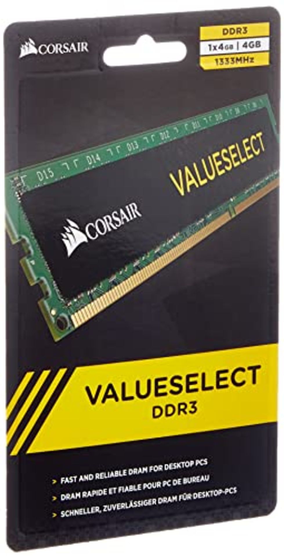 Corsair CMV4GX3M1A1333C9 Value Select 4GB (1x4GB) DDR3 1333 Mhz CL9 Standard desktop m