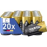 VARTA Batteries C Baby, 20 pieces, Power on Demand, Alkaline, Bulk Pack, smart, flexib