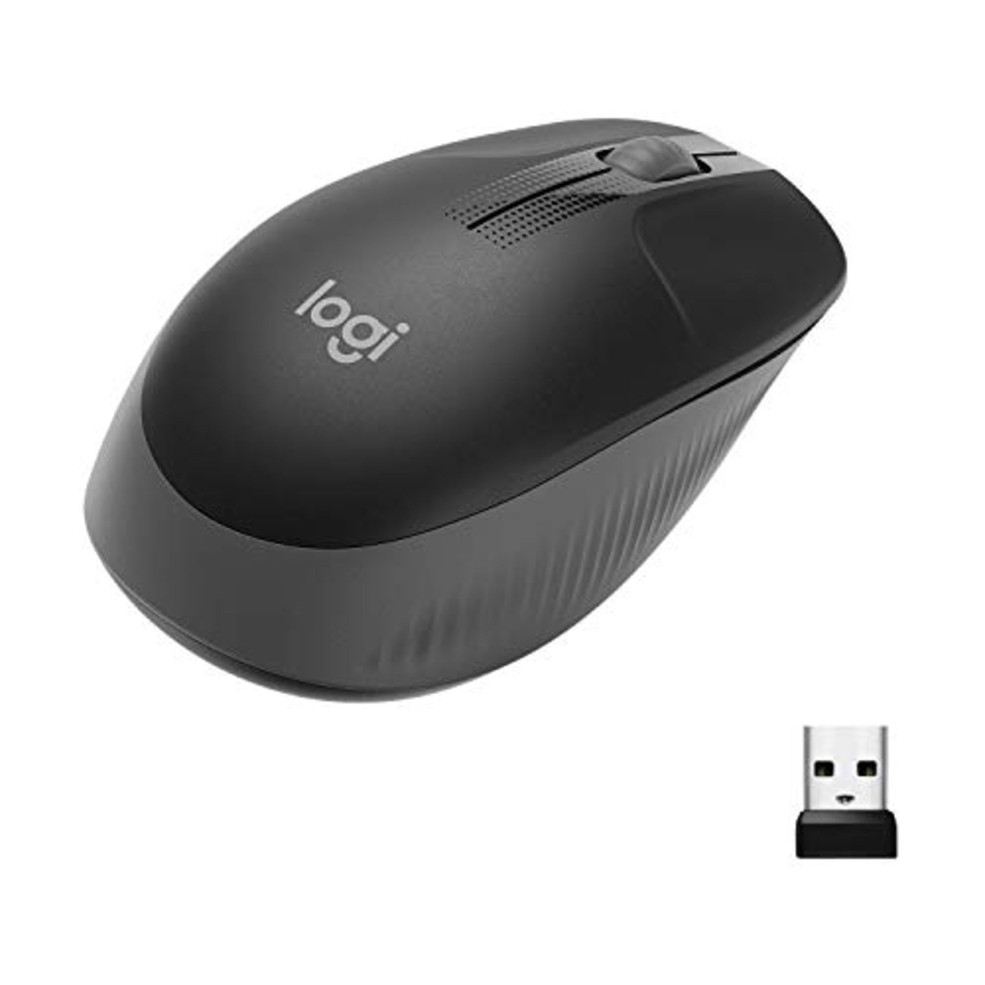 Logitech M190 Wireless Mouse, Ambidextrous Curved Design, Battery life up to 18 months