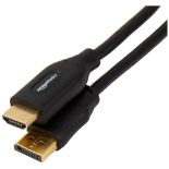 RRP £50.00 Amazon Basics DisplayPort to HDMI Cable, 0.9m, Black, 5-Pack