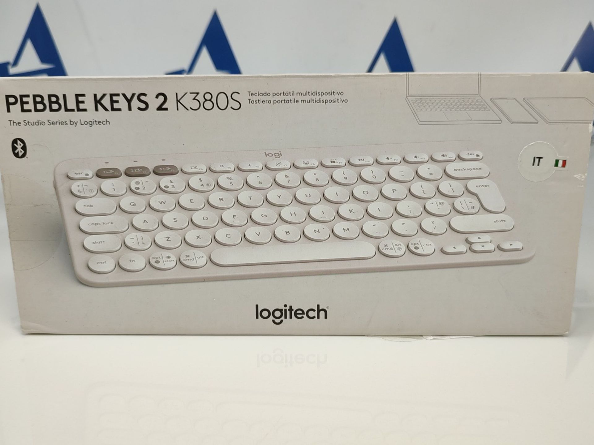 Logitech Pebble Keys 2 K380s, wireless Bluetooth multi-device keyboard with customizab - Image 2 of 3