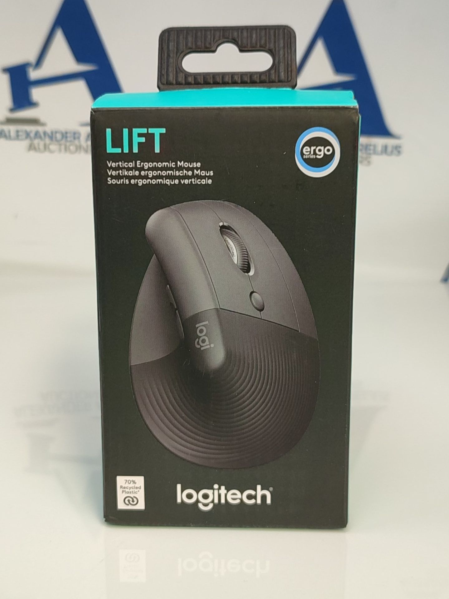 RRP £57.00 Logitech Lift Vertical Ergonomic Mouse, Wireless, Bluetooth or Logi Bolt USB Receiver, - Image 2 of 3
