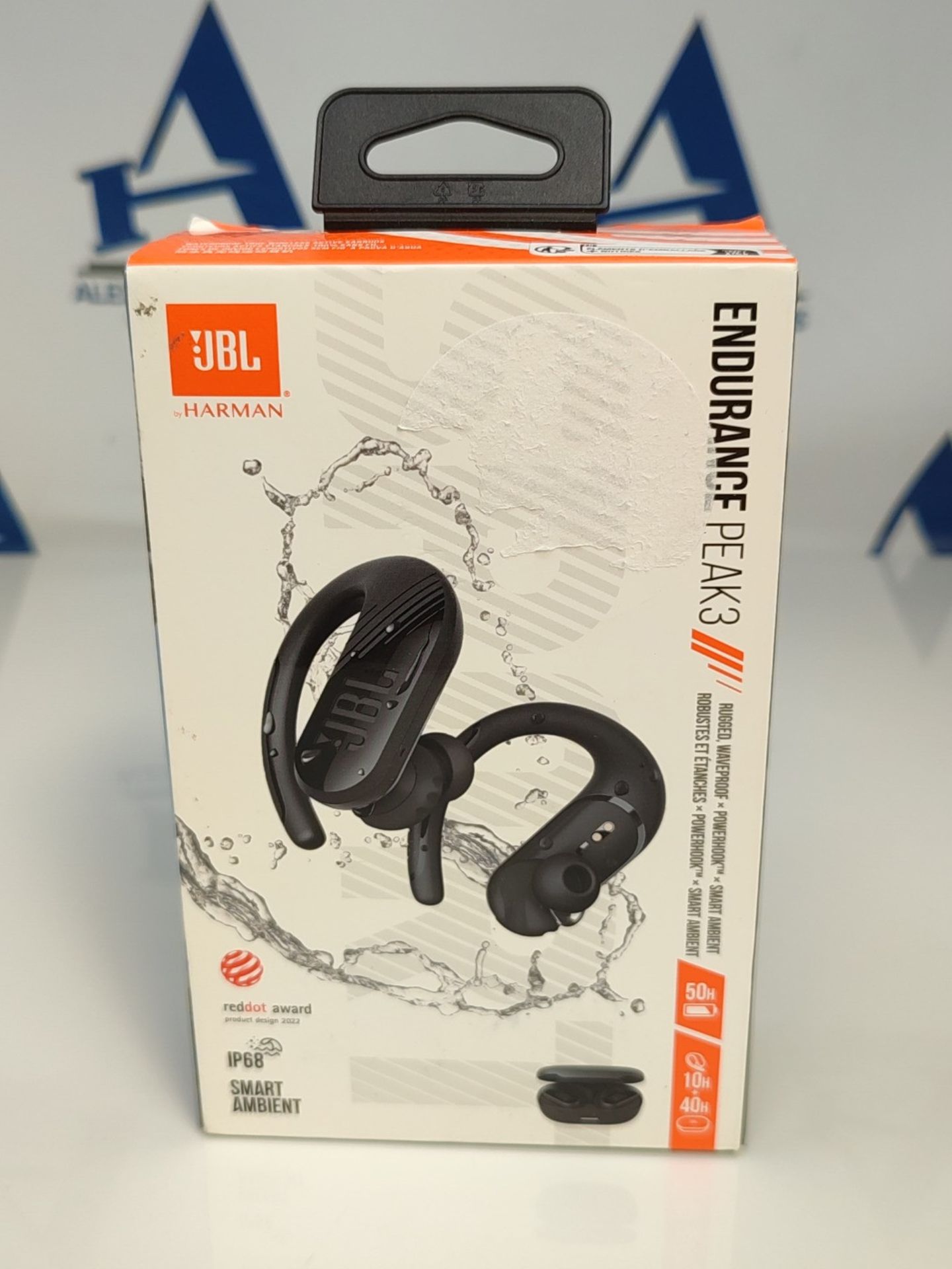 RRP £90.00 JBL Endurance Peak 3 - Wireless active earphones with IP68 water protection and up to - Image 2 of 3