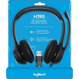 Logitech H390 Headphones with Microphone, Stereo Headset, Noise-canceling Microphone,