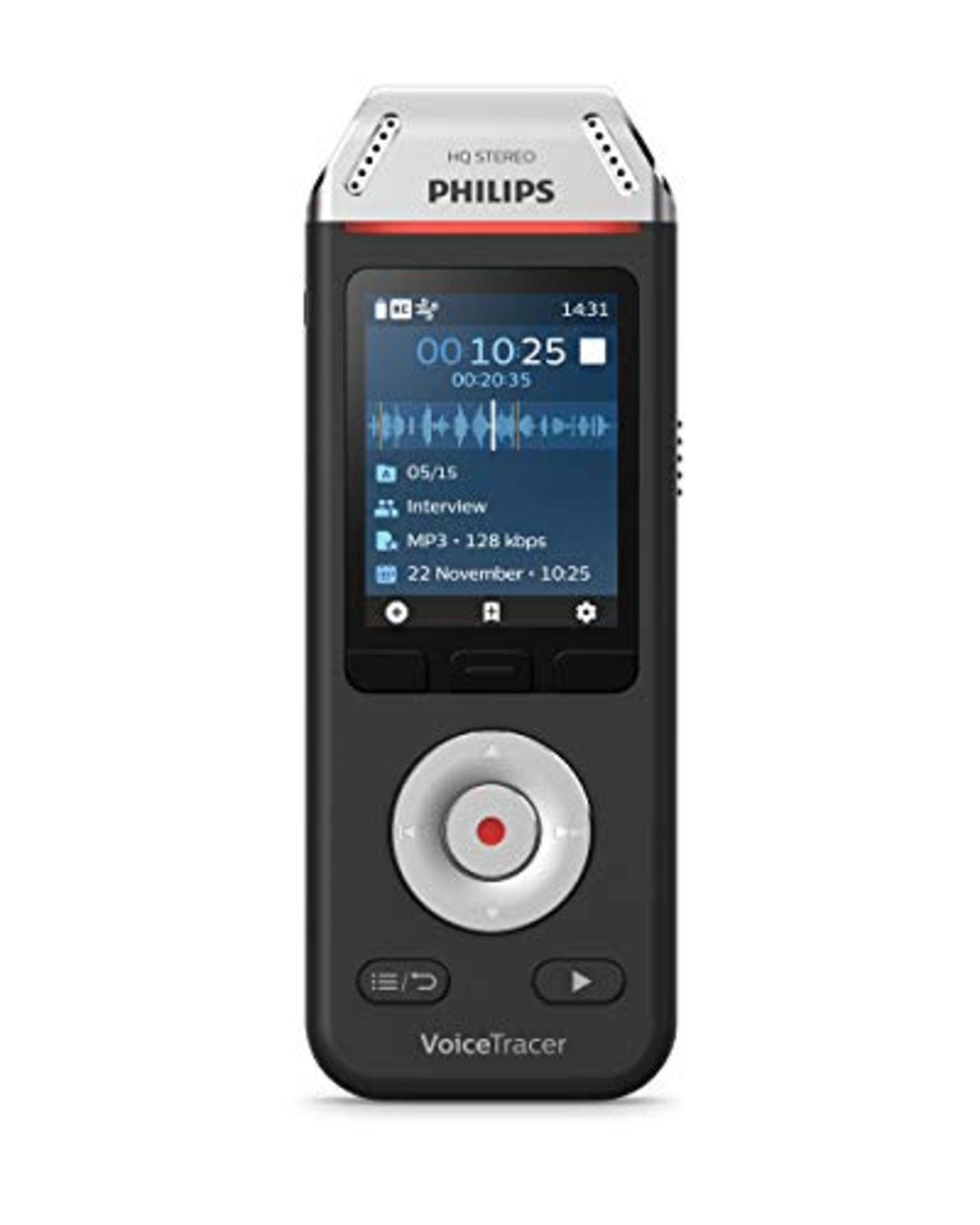 RRP £79.00 Philips VoiceTracer DVT2110 digital dictation device audio recorder recording device f