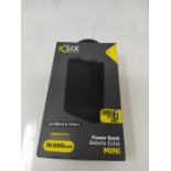 MINI POWER BANK KSIX 10000 MAH USB + USB C-A BLACK