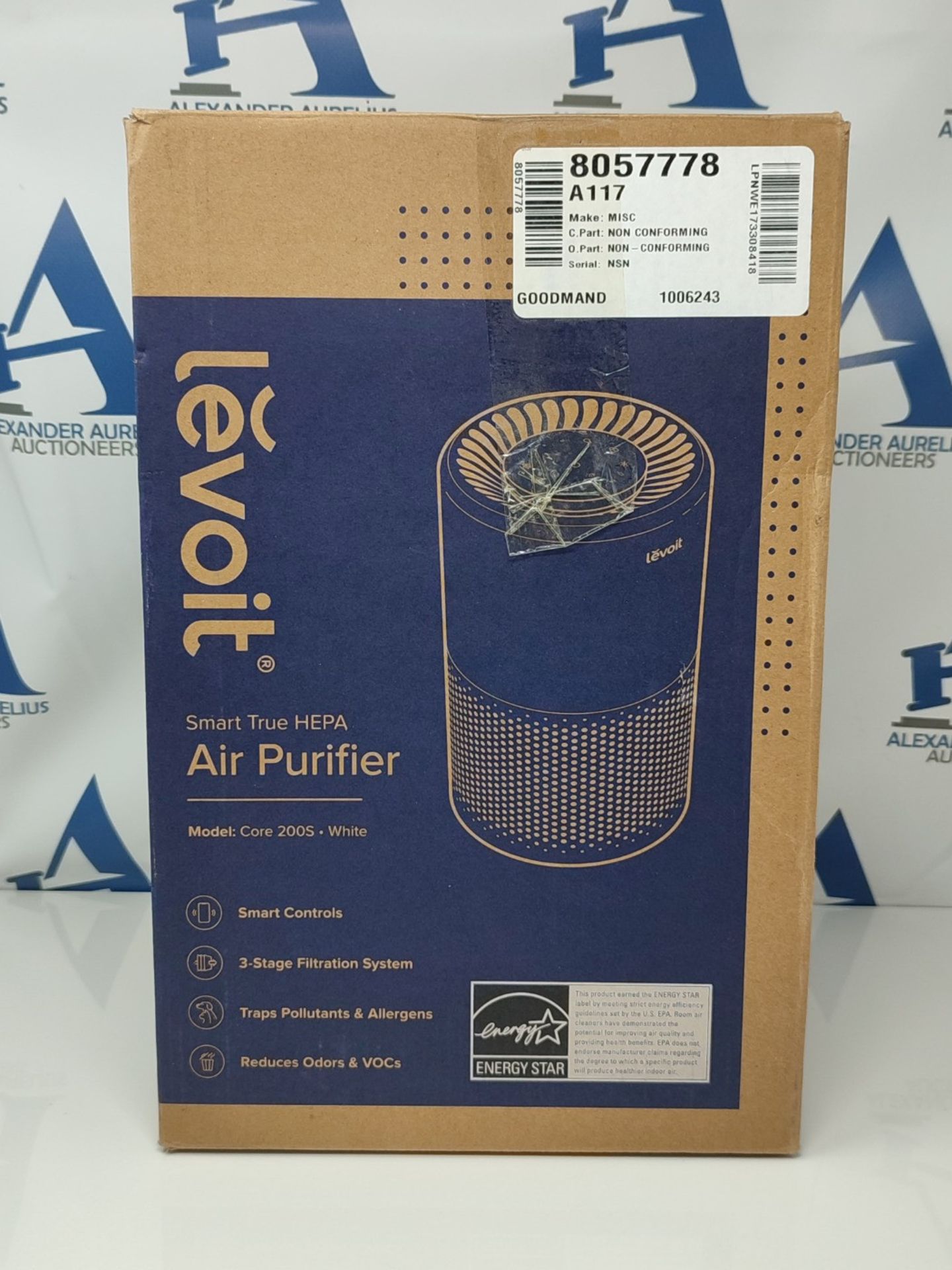 RRP £76.00 LEVOIT Smart WiFi Air Purifier for Home, Alexa Enabled H13 HEPA Filter, CADR 170m³/h, - Bild 2 aus 3