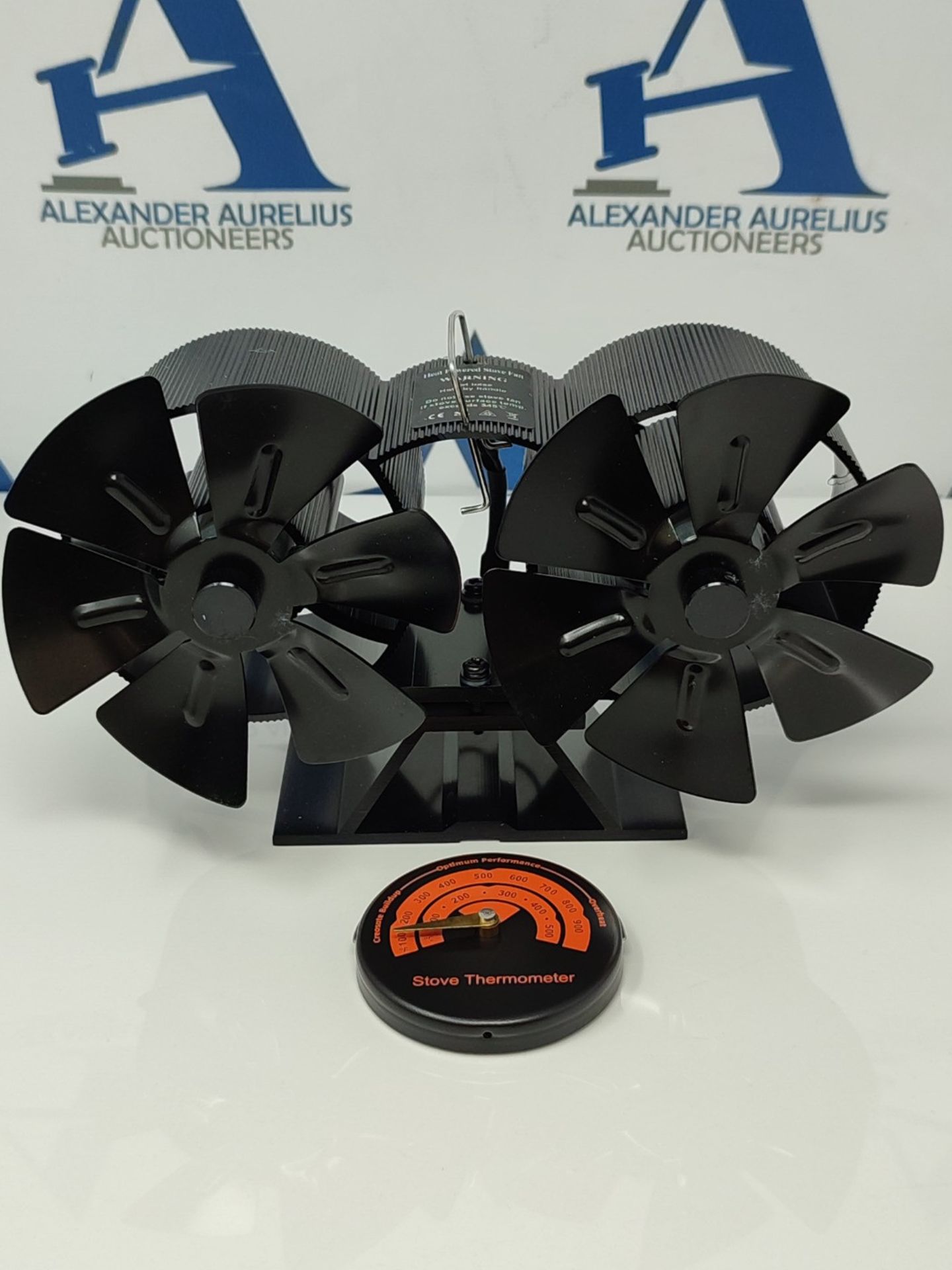 Stove Fan Log Burner Fan Upgrade 12 Blades Heat Powered Eco Fireplace Fans Silent for - Image 2 of 2