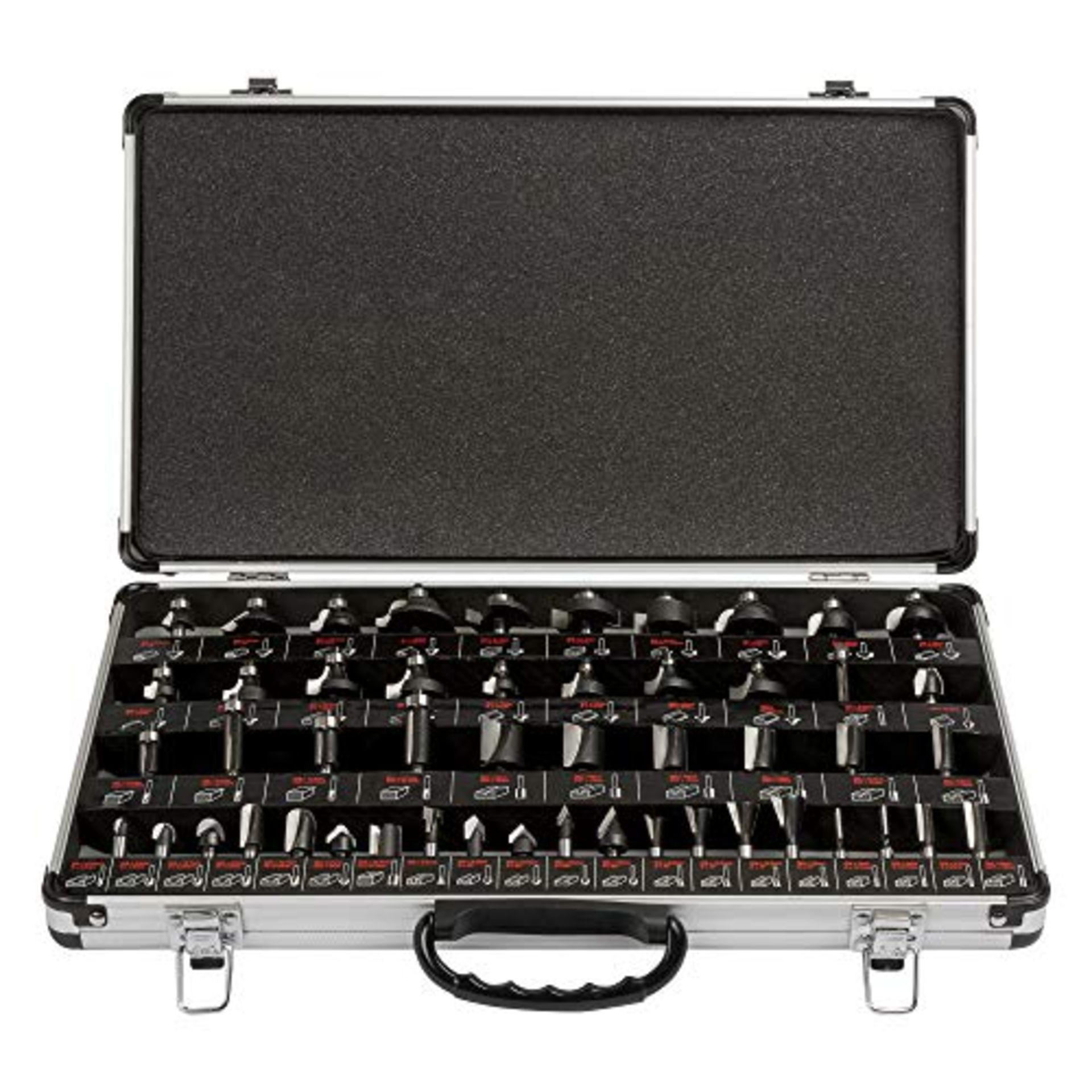 RRP £98.00 Trend 50 Piece Router Bit Starter Set, 1/4 Inch Shank, Tungsten Carbide Tipped, Alumin