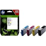 HP N9J73AE 364 Original Ink Cartridges, Black/Cyan/Magenta/Yellow, Multipack