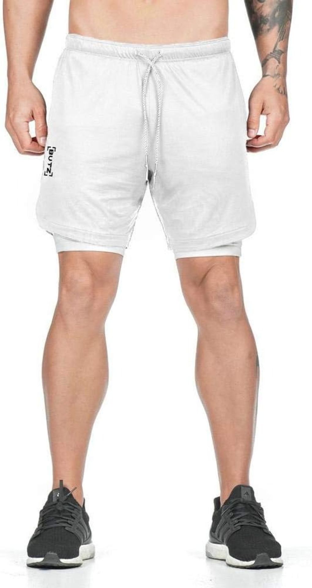 [NEW] Men Workout 2-in-1 Shorts Sports Quick-Drying Running Training Double-Layer Fitn