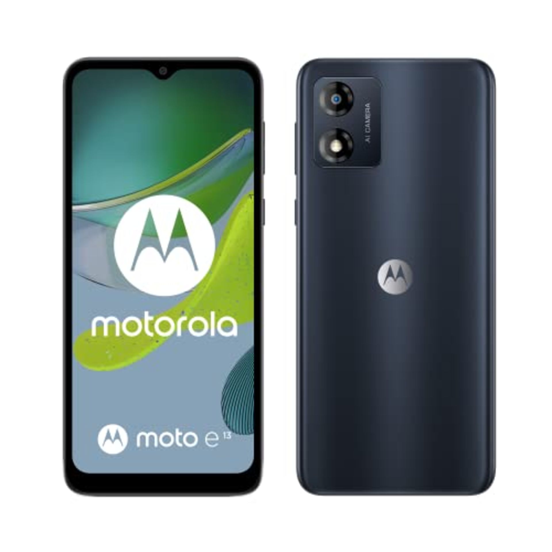 RRP £60.00 Motorola Moto (e13, 6.5 Inch HD+ Display, AI-powered Camera System, Dolby Atmos, 5000
