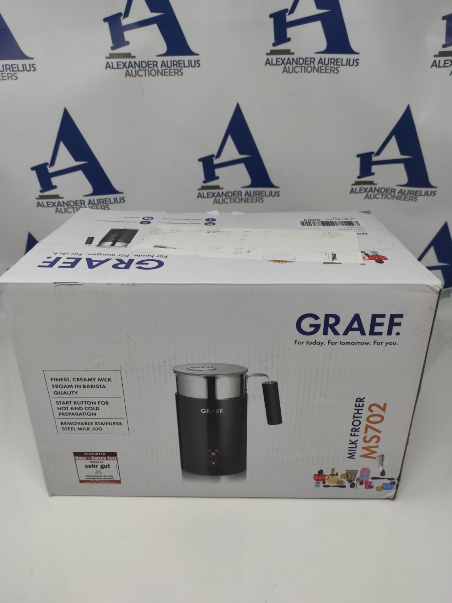 RRP £59.00 Graef MS702EU Milk Frother, 400 milliliters, black/stainless steel, 16.5 x 16.5 x 20.5 - Image 2 of 3