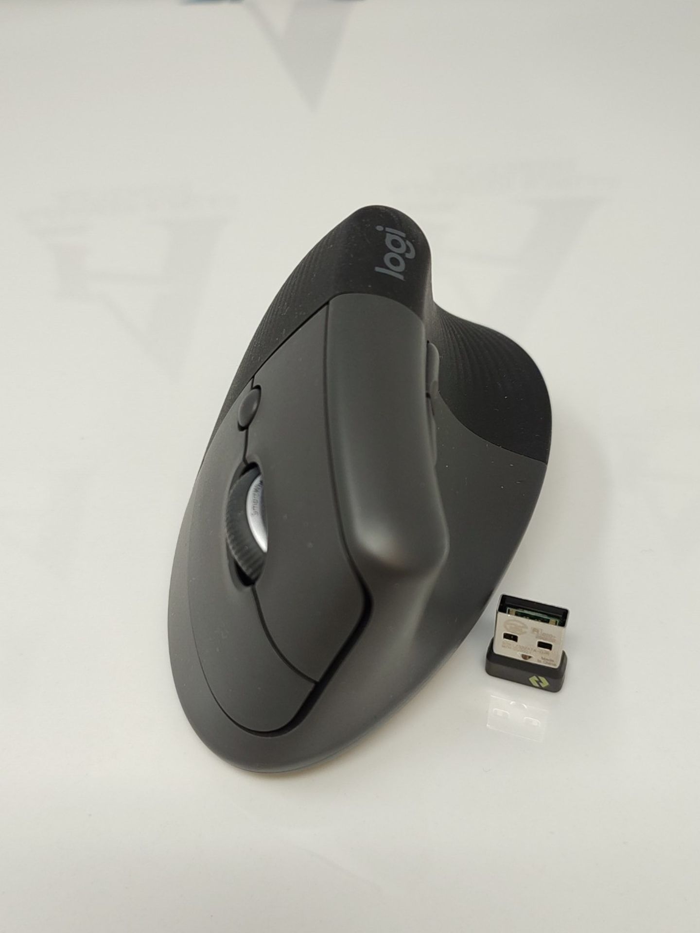 RRP £56.00 Logitech Lift Vertical Ergonomic Mouse, Wireless, Bluetooth or USB receiver Logi Bolt, - Image 3 of 3
