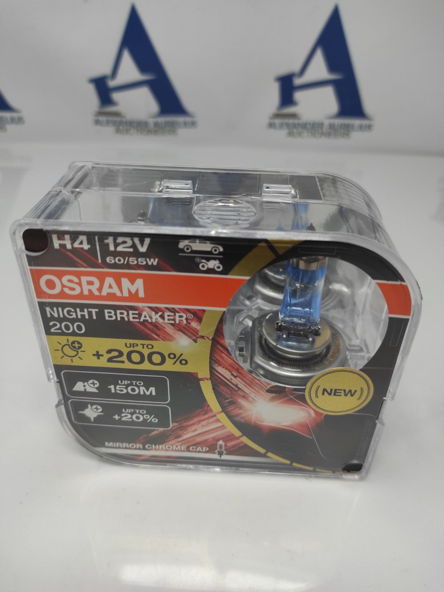 [NEW] Osram NIGHT BREAKER 200, H4, +200% Light, Halogen lamp for headlights, 64193NB20 - Image 2 of 2