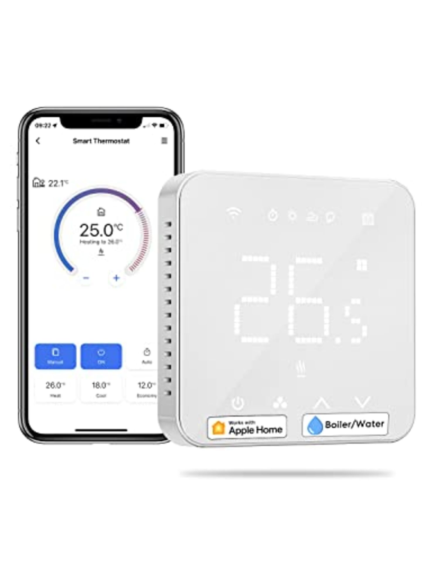 RRP £58.00 Meross Smart Thermostat Boiler WLAN Heating Thermostat Room Thermostat WiFi Thermostat
