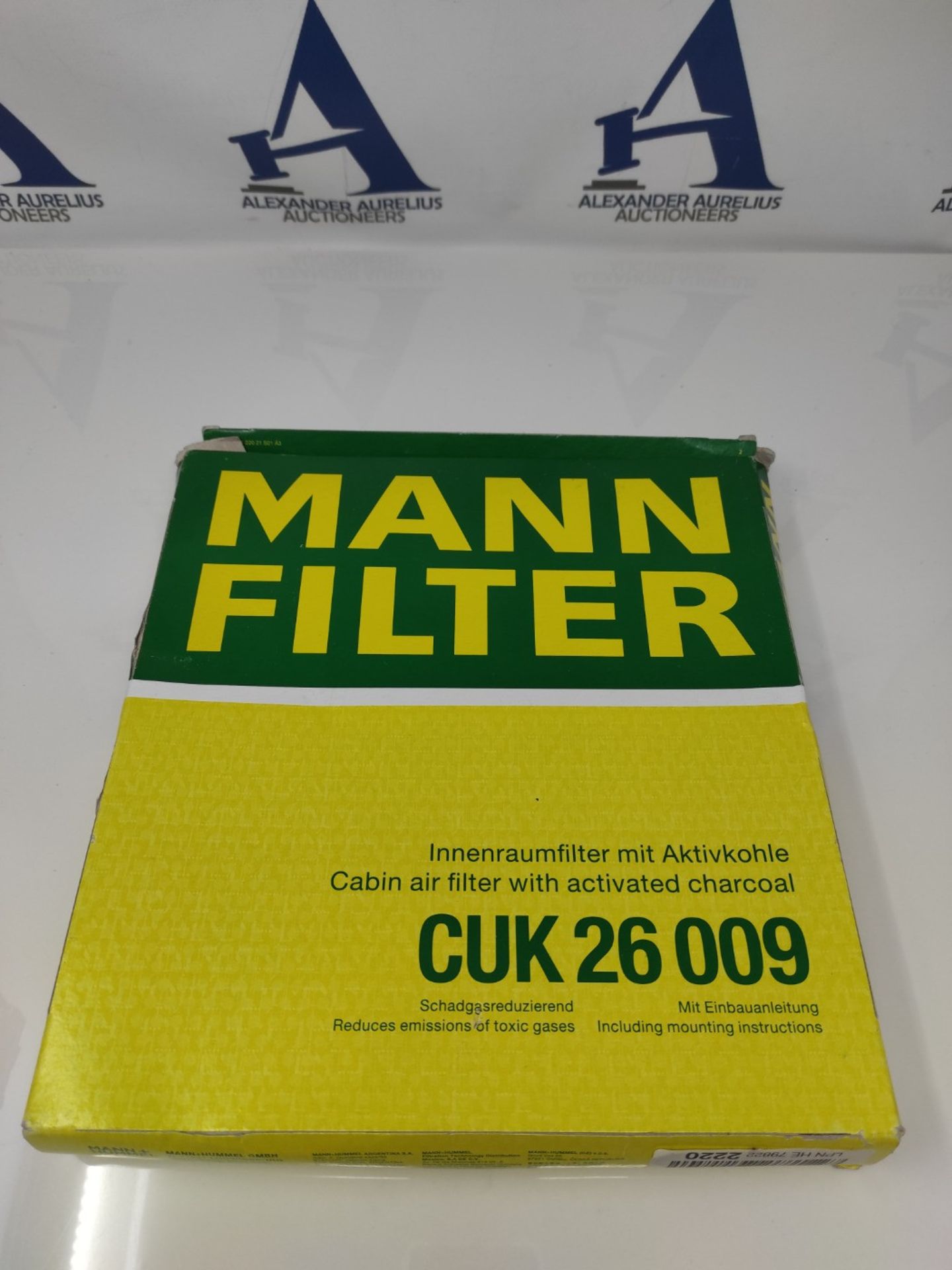 MANN-FILTER CUK 26 009 Cabin Air Filter - Pollen Filter with Activated Carbon - For Ca - Image 2 of 3