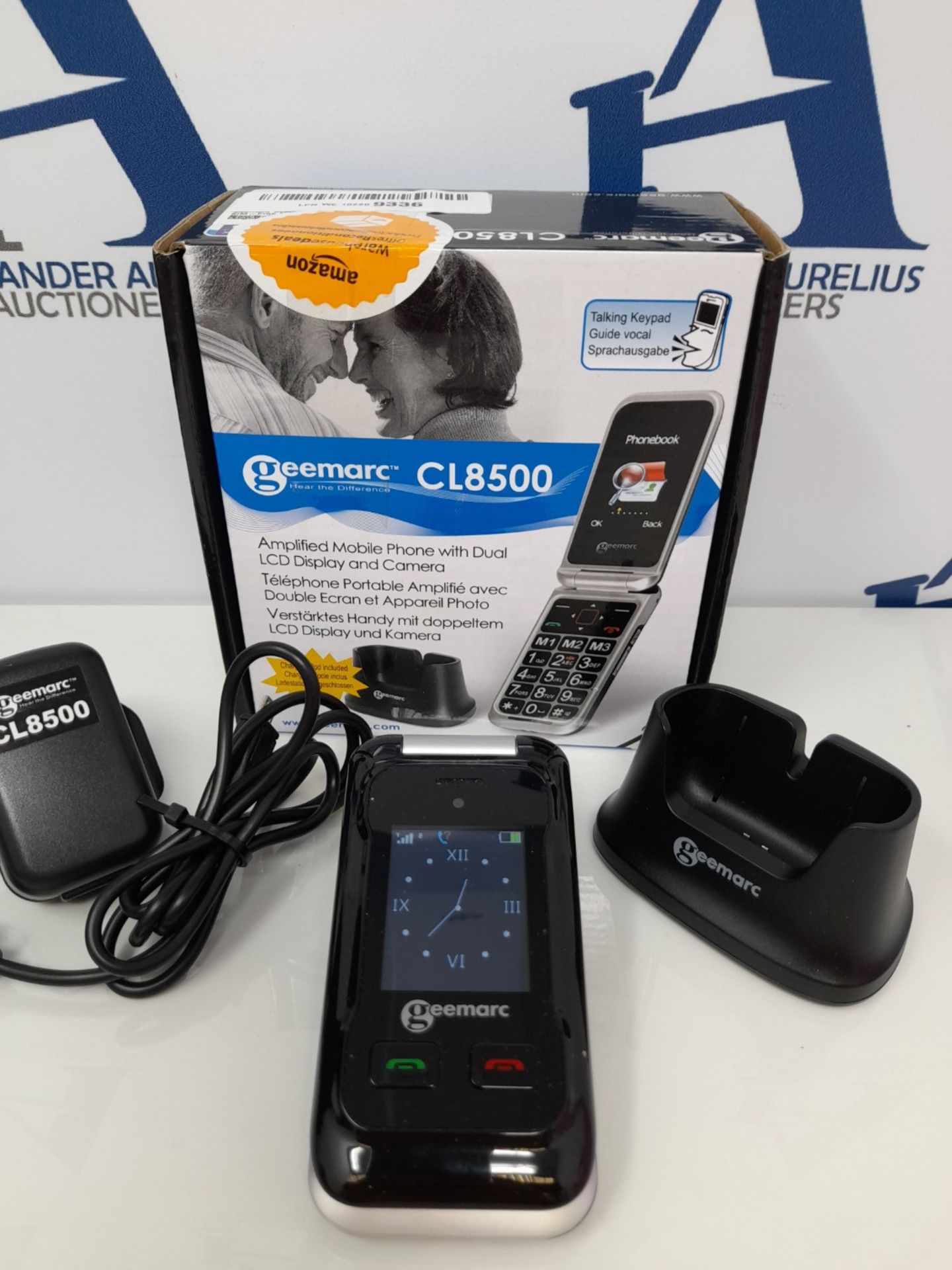 RRP £69.00 Geemarc CL8500 - Amplified Big Button Clamshell SIM-Free Mobile Phone with Dual LCD Di - Image 2 of 3