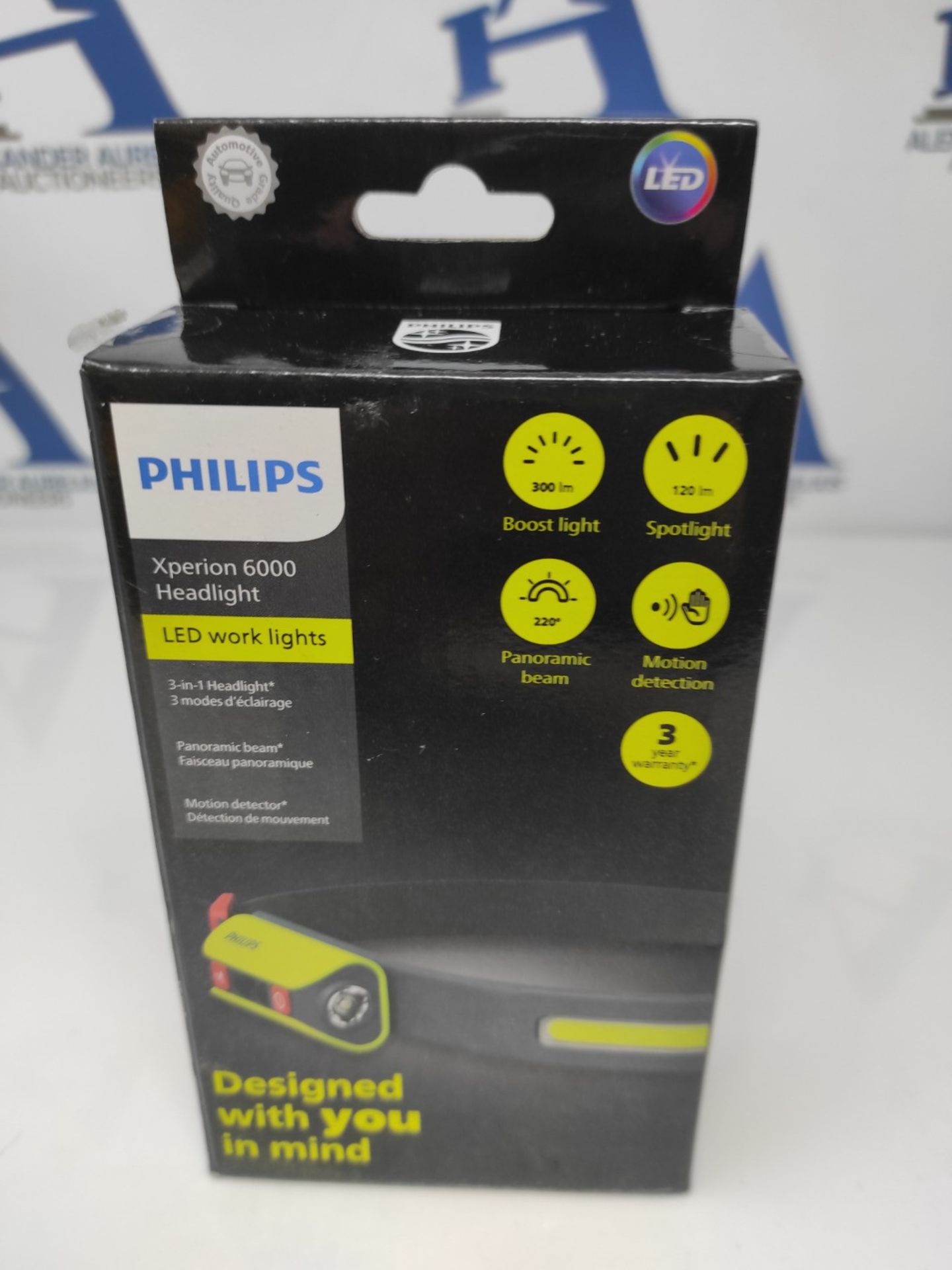 Philips Xperion 6000 Headlight, Front LED Lamp, compact and rechargeable, with Double - Image 2 of 3