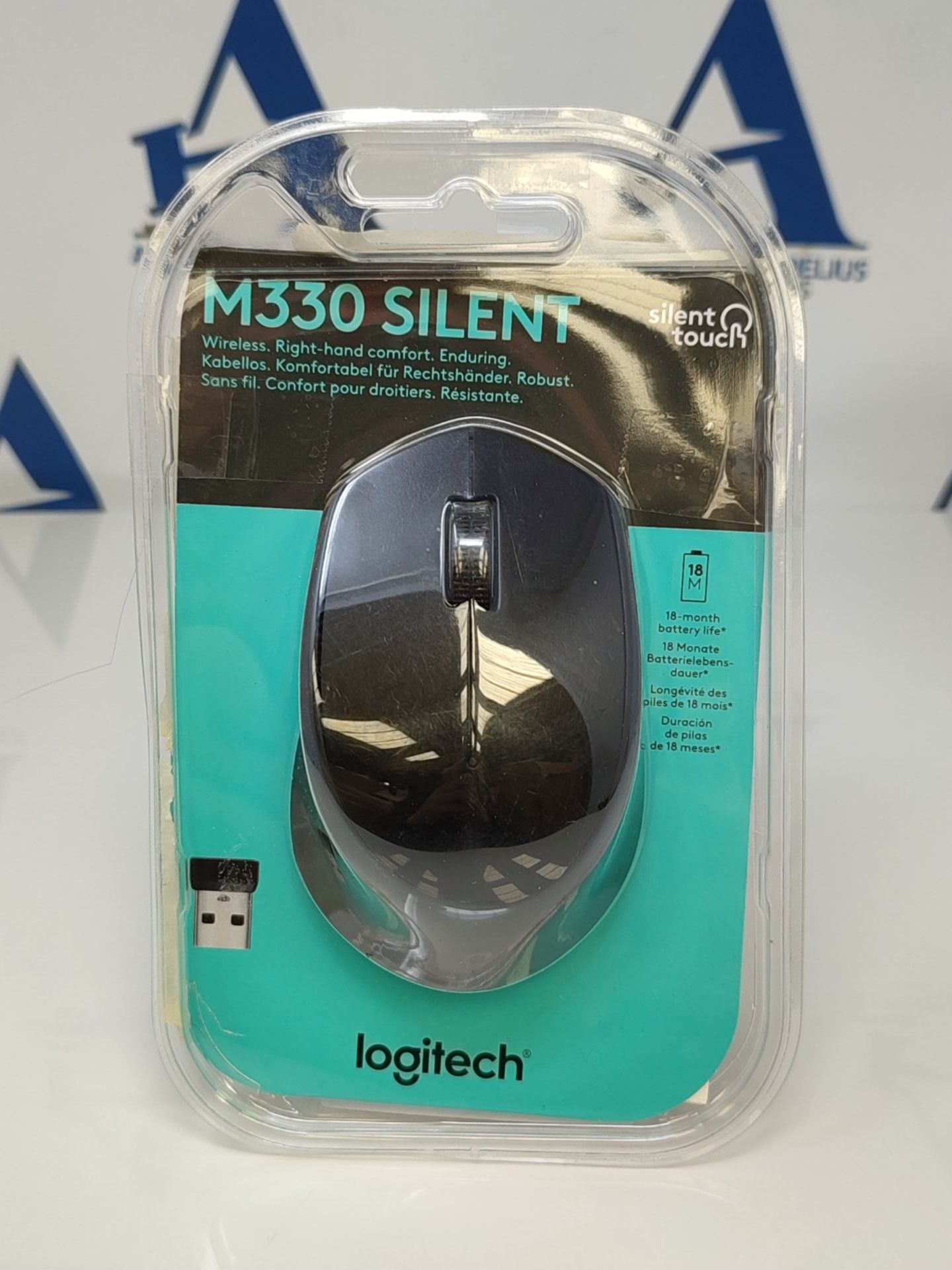 Logitech M330 SILENT PLUS Wireless Mouse, 2.4 GHz with USB Nano Receiver, 1000 DPI Opt