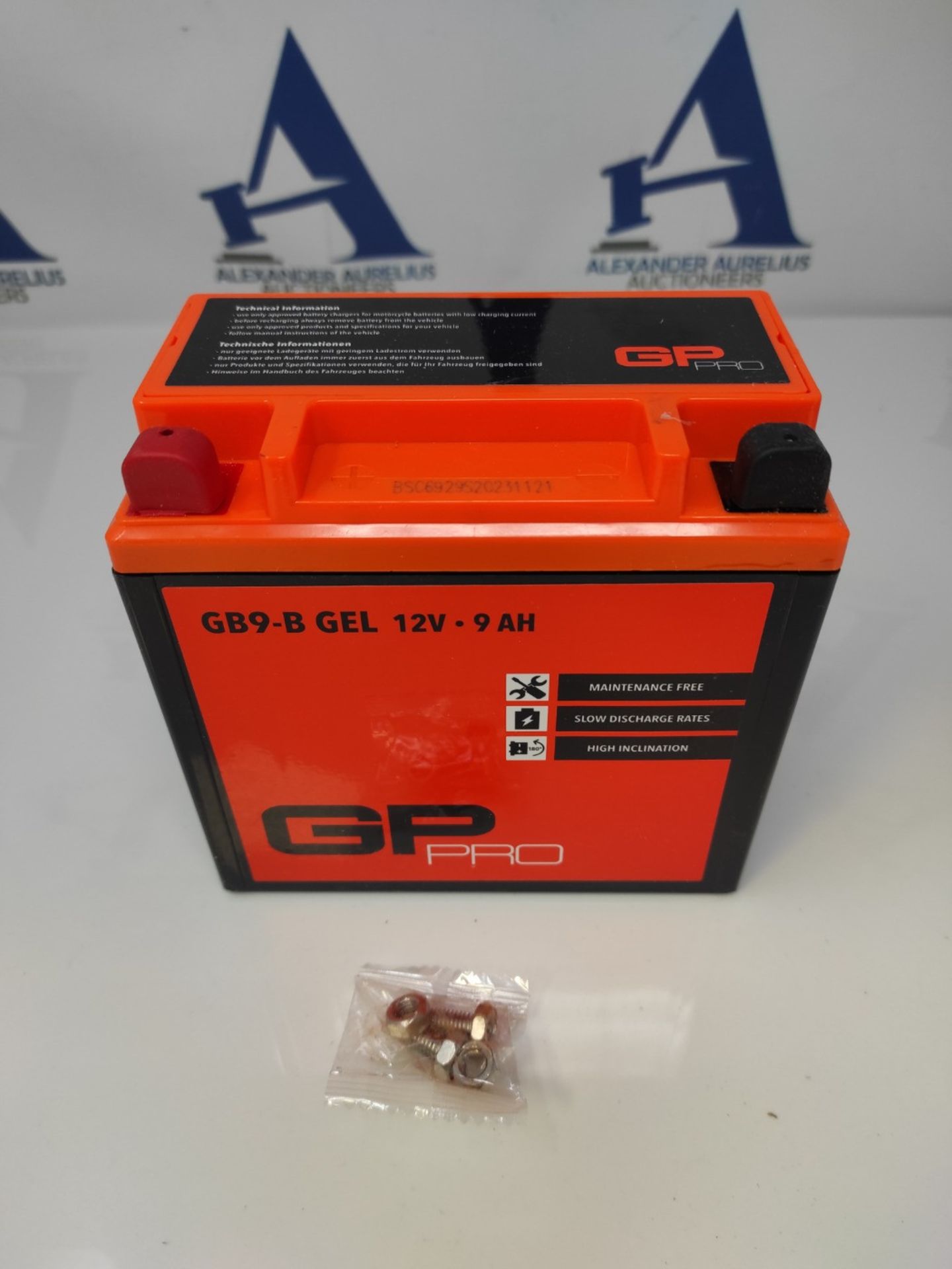 GP PRO GB9-B 12V 9Ah GEL Battery (Compatible with YB9-B / 50914) (Maintenance-Free & S - Image 3 of 3