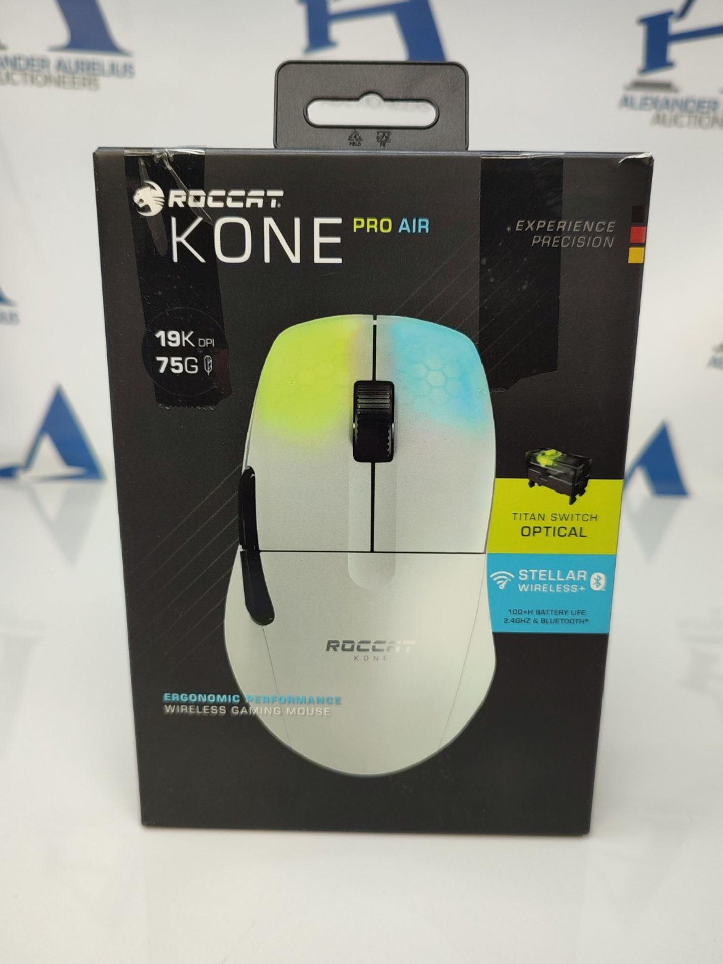 RRP £69.00 ROCCAT Kone Pro Air Ergonomic High-Performance Wireless Gaming Mouse, White - Image 2 of 3