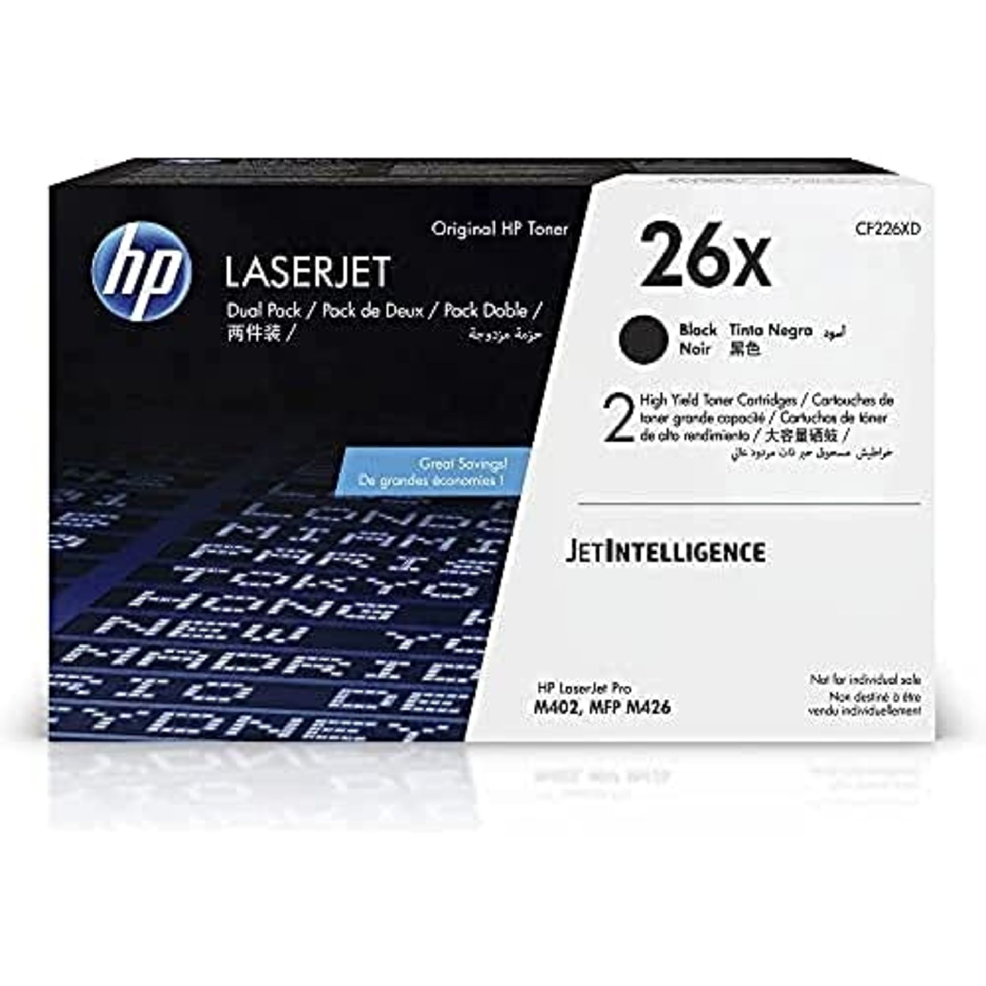 RRP £290.00 HP CF226XD 26X High Yield Original LaserJet Toner Cartridges, Black, Multipack