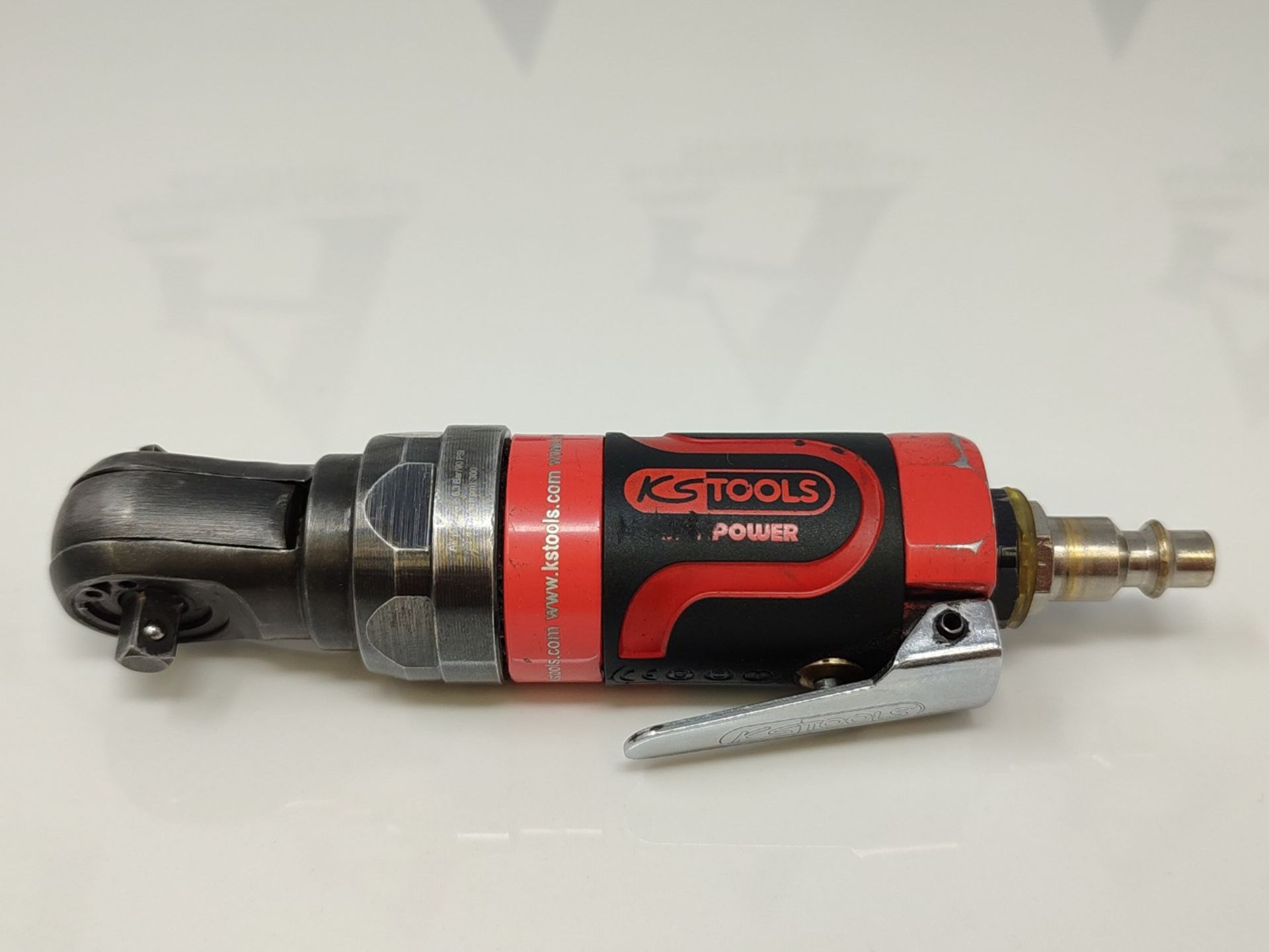 RRP £132.00 KS Tools SlimPower 515.5505 Mini Compressed Air Ratchet 1/4 Inch I Reversible Ratchet - Image 3 of 3