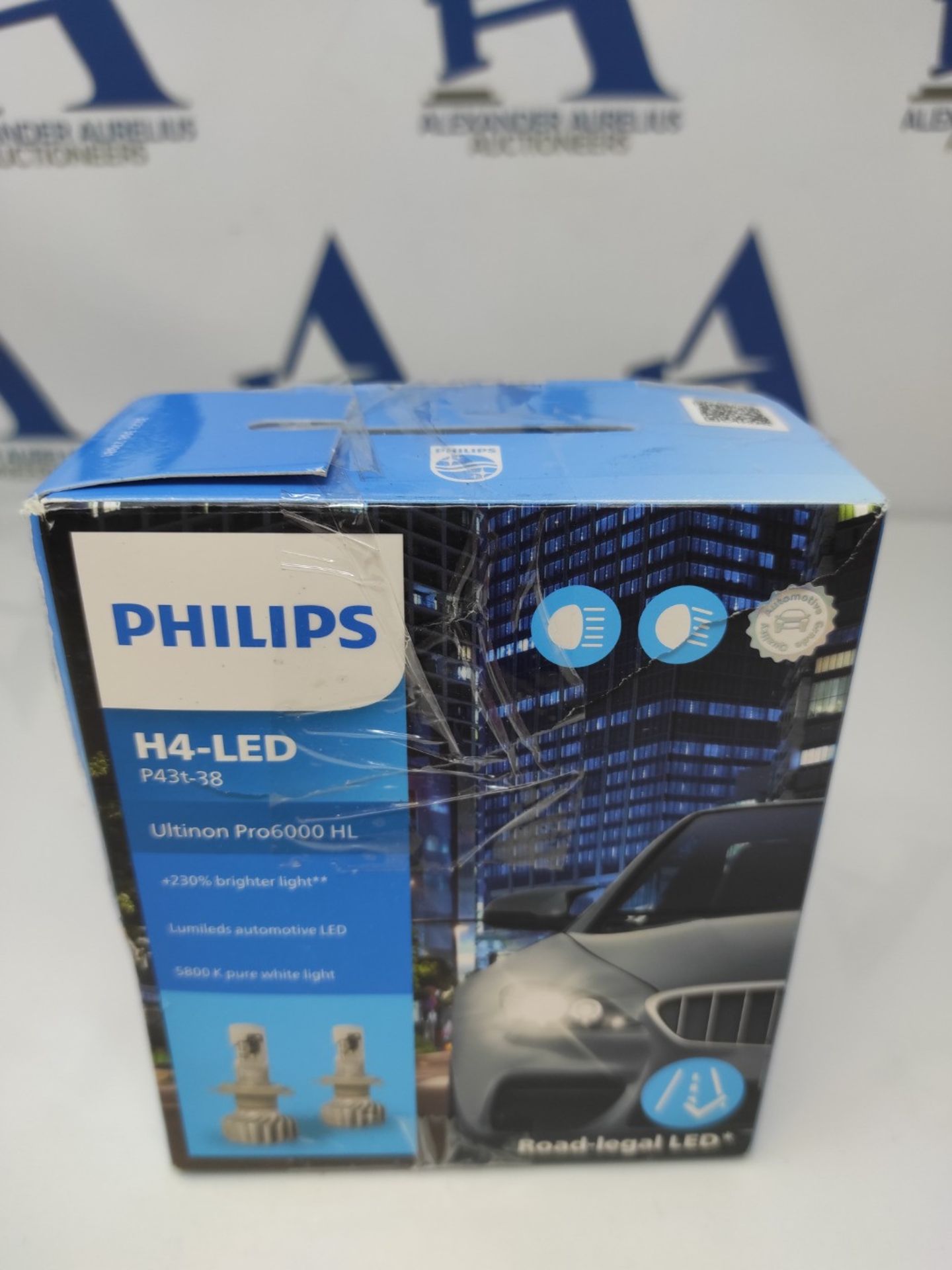 RRP £94.00 Philips Ultinon Pro6000 H4-LED headlight bulb with road approval, 230% brighter light, - Image 2 of 3