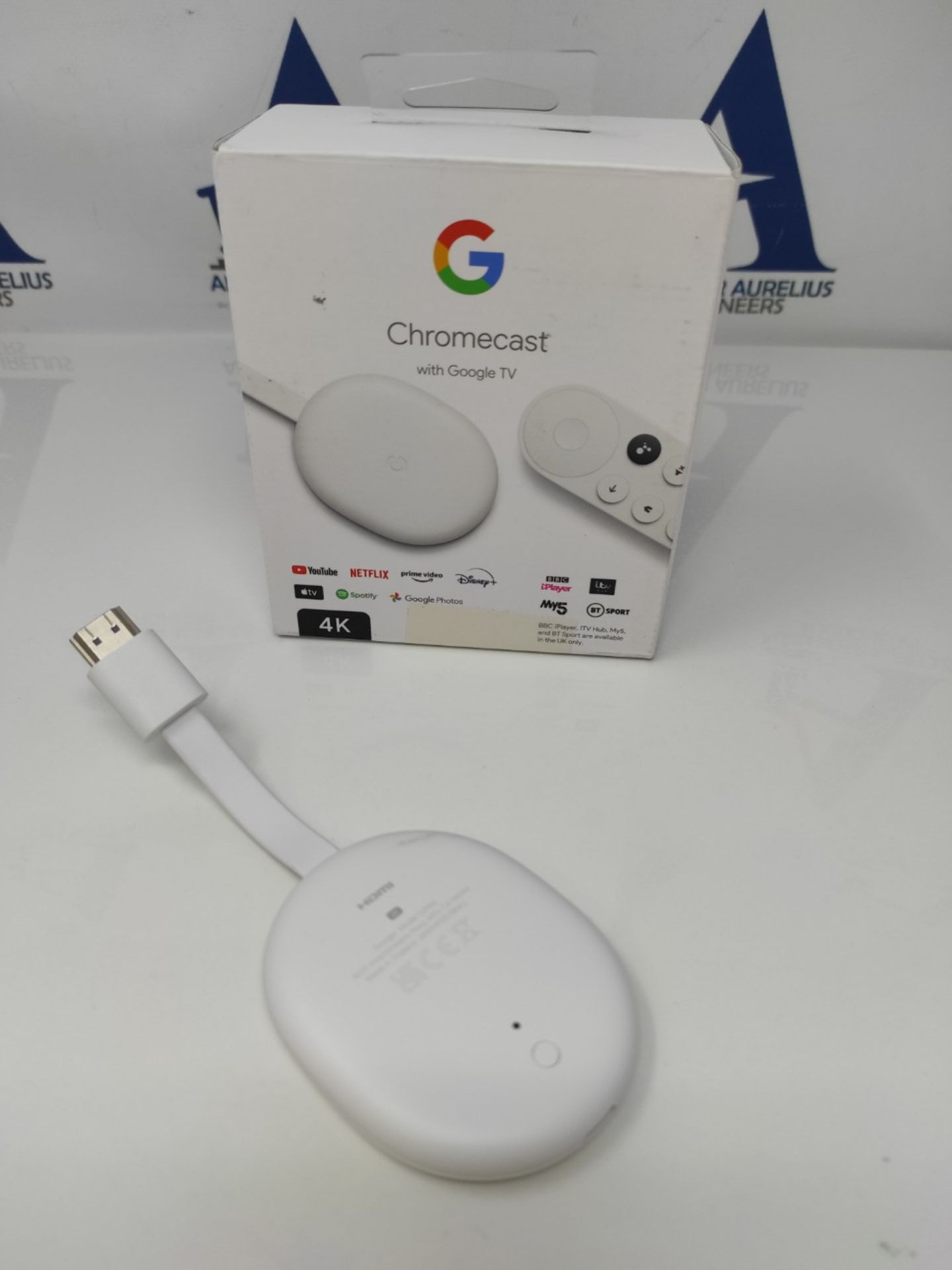 RRP £57.00 [INCOMPLETE] Chromecast with Google TV (4K) Snow  Streaming entertainment on your T - Image 2 of 2