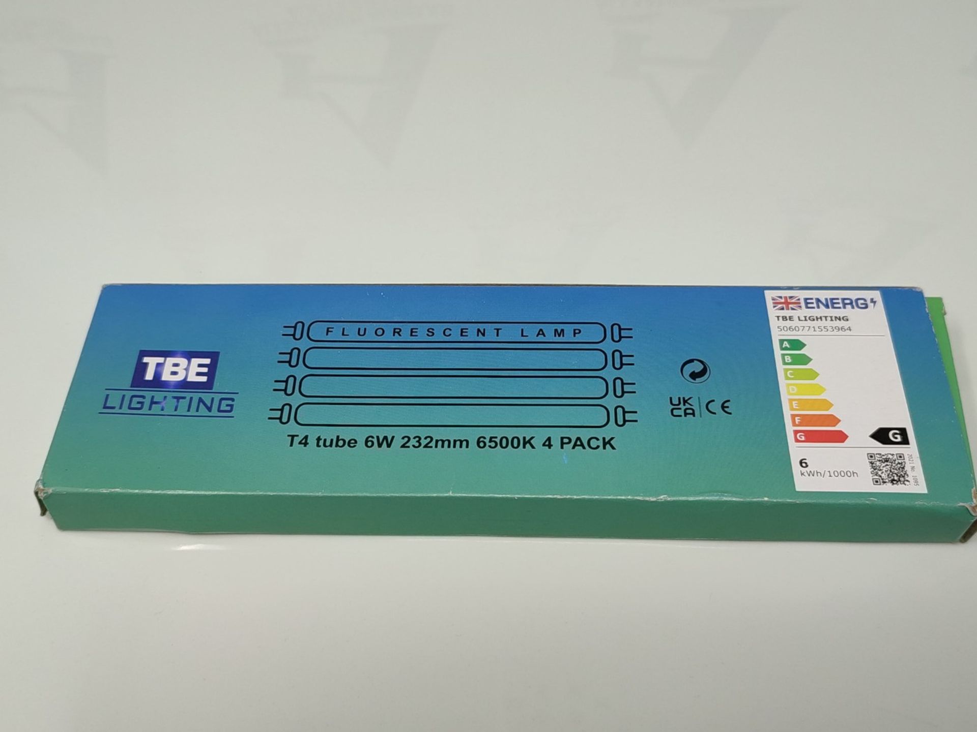 TBE LIGHTING T4 6w Fluorescent Tube Lamps 232mm - 4 Pack of CFL Bulbs - G5 2-Pin Base