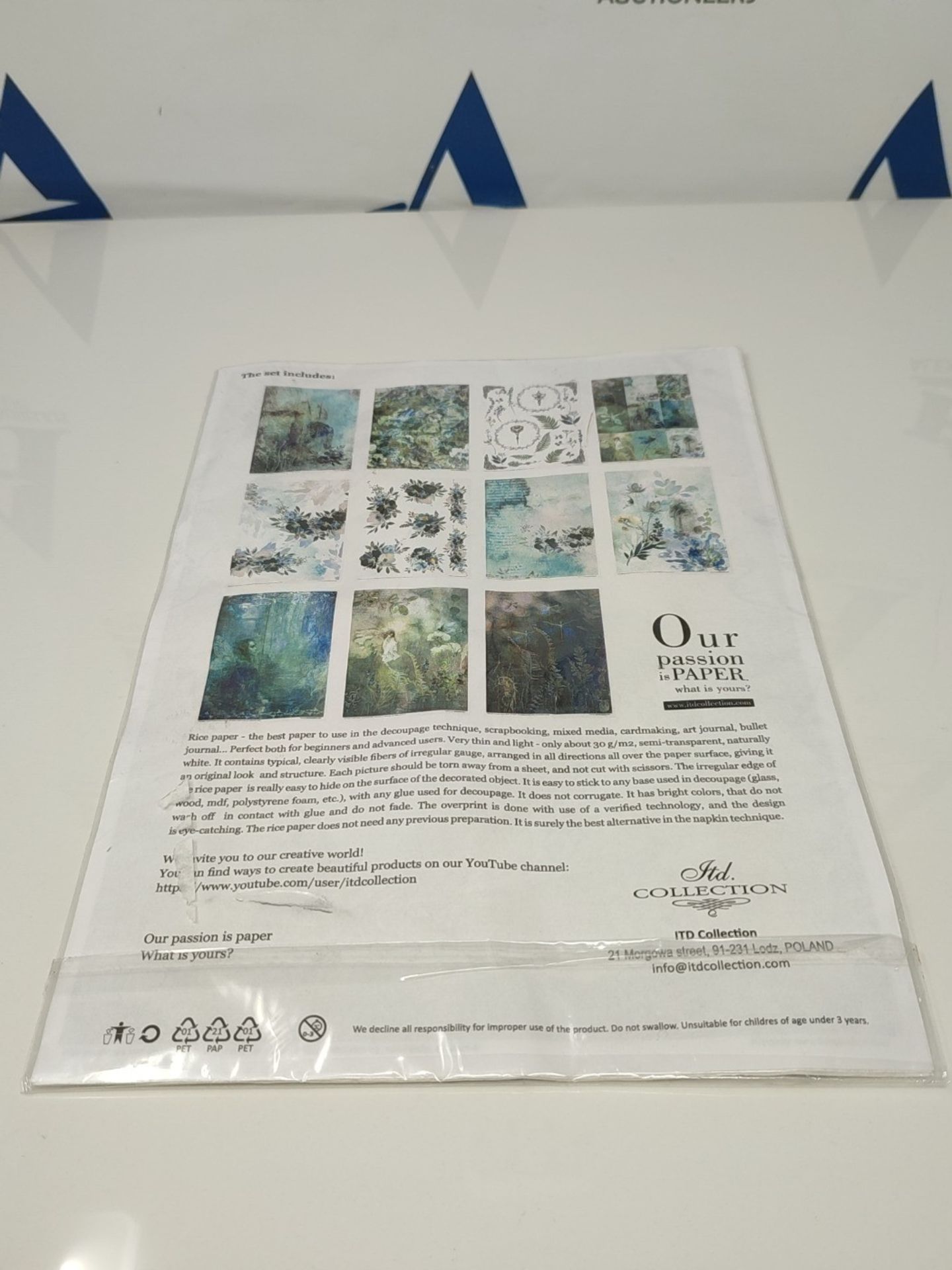 ITD Collection - Rice Paper Creative Set, A4, for Decoupage, Sheets 29.7 x 21 cm, Mult - Bild 3 aus 3