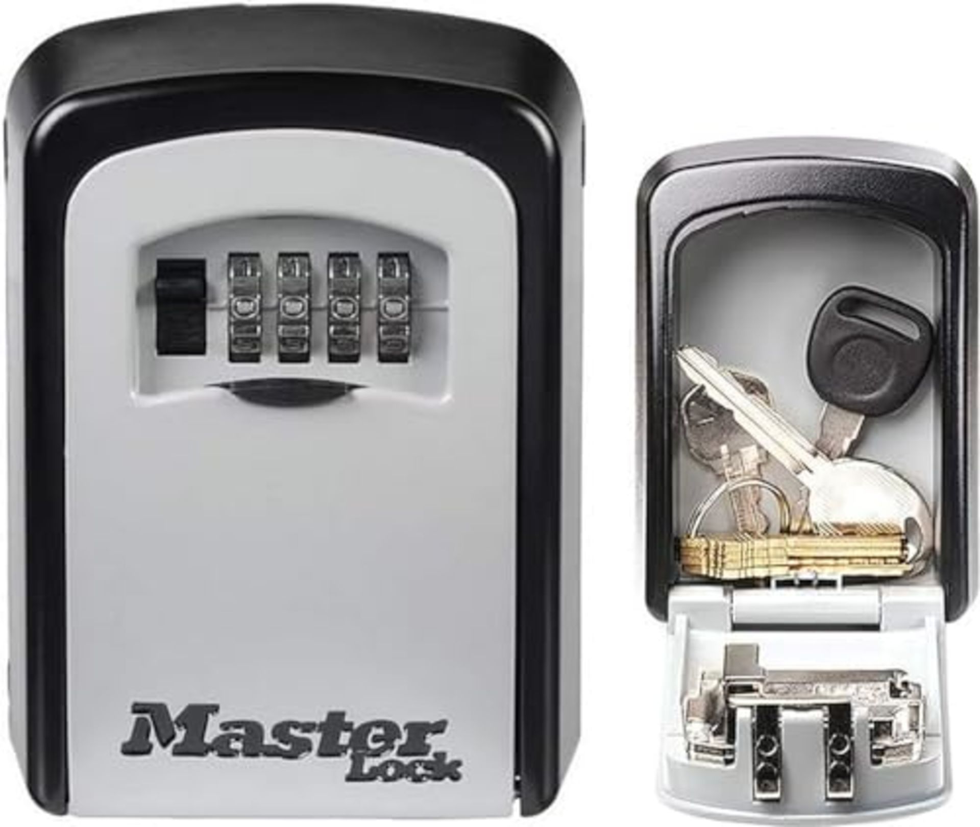 MASTER LOCK Key Safe Wall Mounted, Medium 85 x 119 x 36 mm, Outdoor, Mounting Kit, for