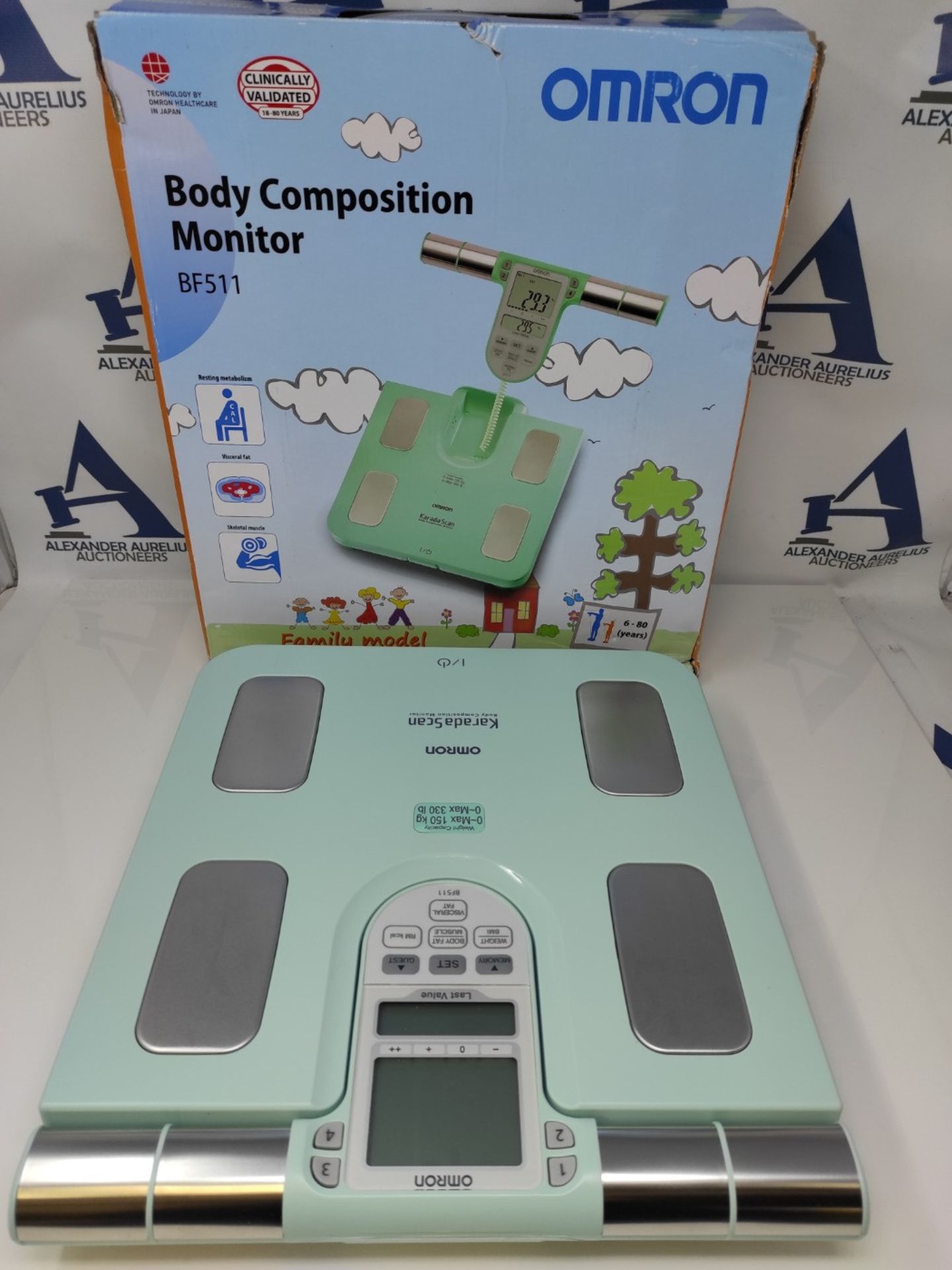 RRP £89.00 OMRON BF511 Full Body Analysis Bathroom Scales, Clinically Validated Hand-to-Foot Body - Image 2 of 2
