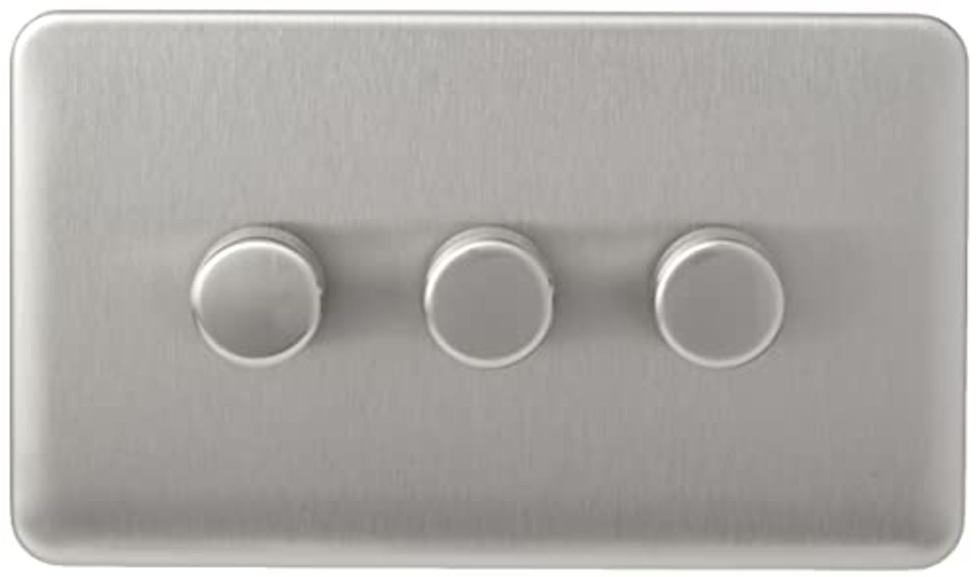 Schneider Electric Lisse Screwless Deco - 3 Gang Universal 2 Way Dimmer Light Switch,