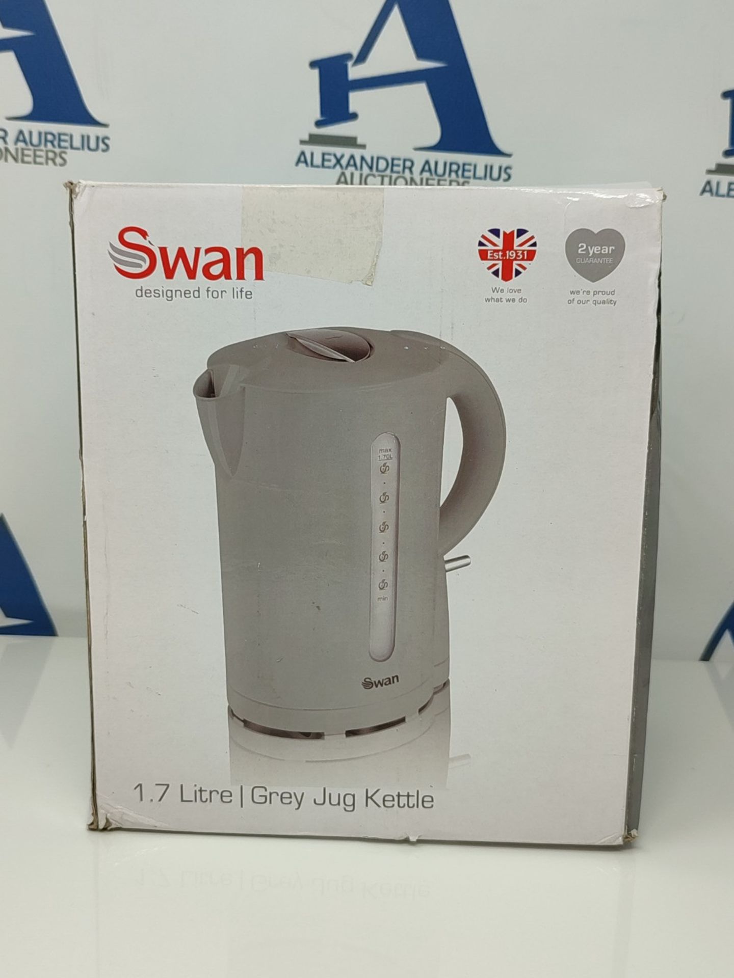 Swan Grey 1.7L Jug Kettle, Lightweight, Cordless Design, 1850-2200W, Rapid and Quiet B - Image 2 of 3