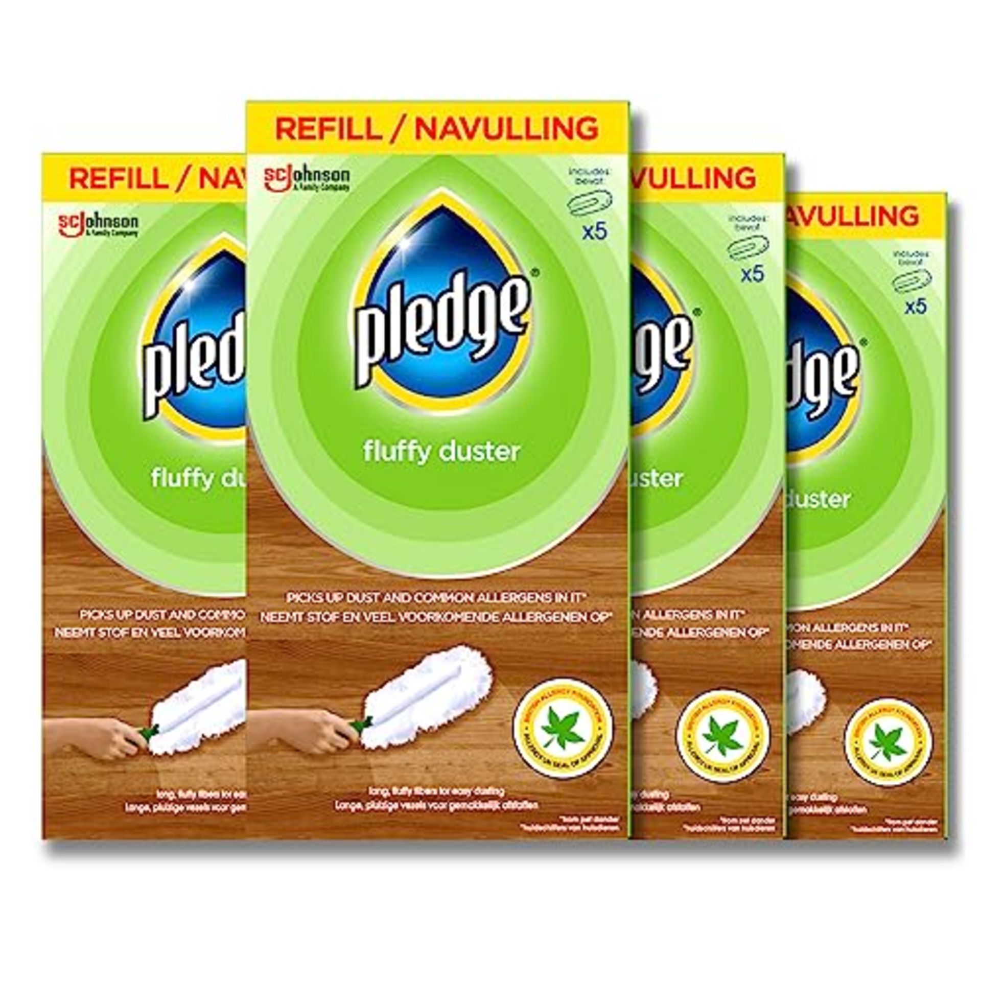 Pledge Duster Refills - Pick Up Dust, Dirt and Lint with a Few Effortless Swipes, 5 Co