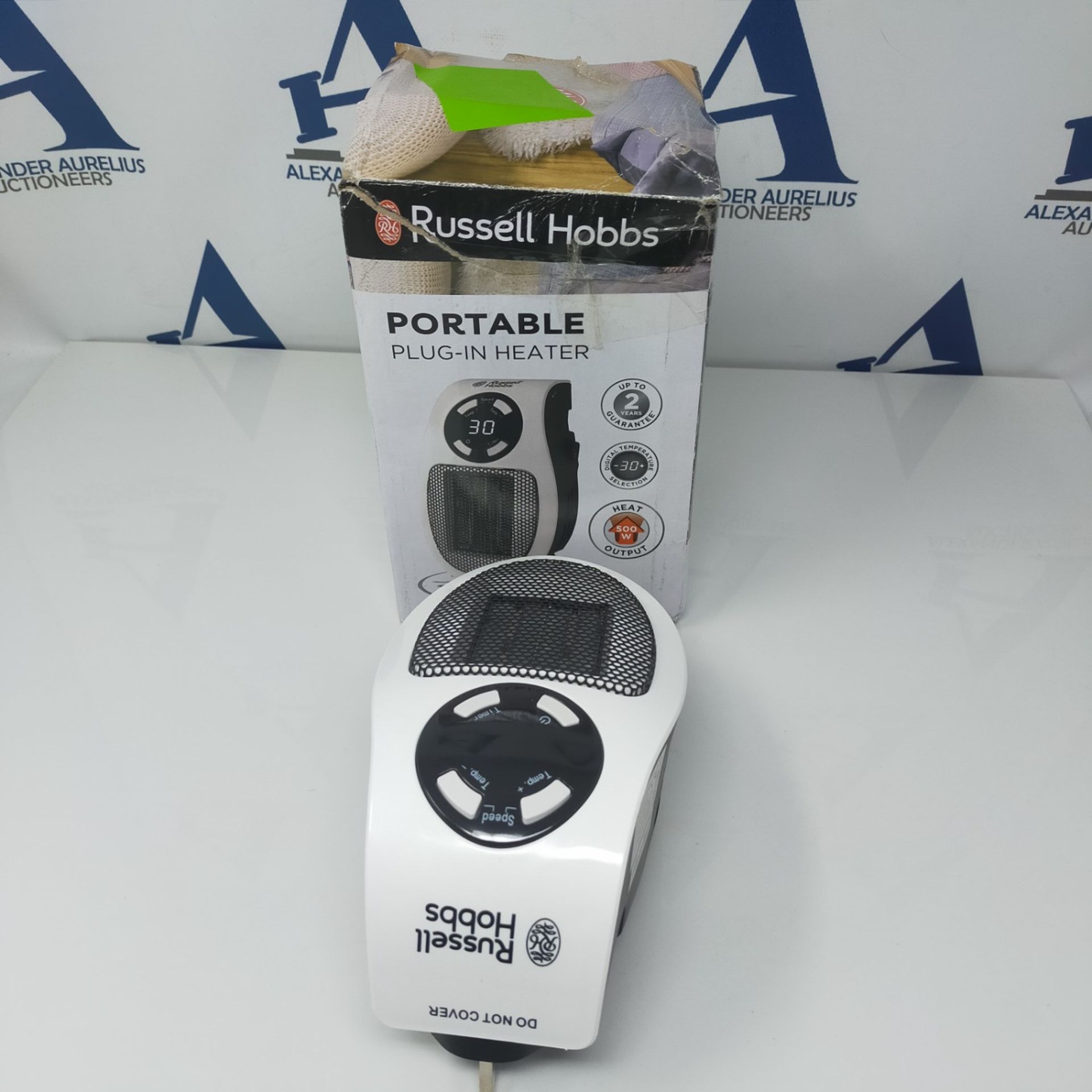 Russell Hobbs RHPH2001 500W Ceramic Plug Heater, Adjustable thermostat, 12 Hour Timer - Bild 2 aus 3