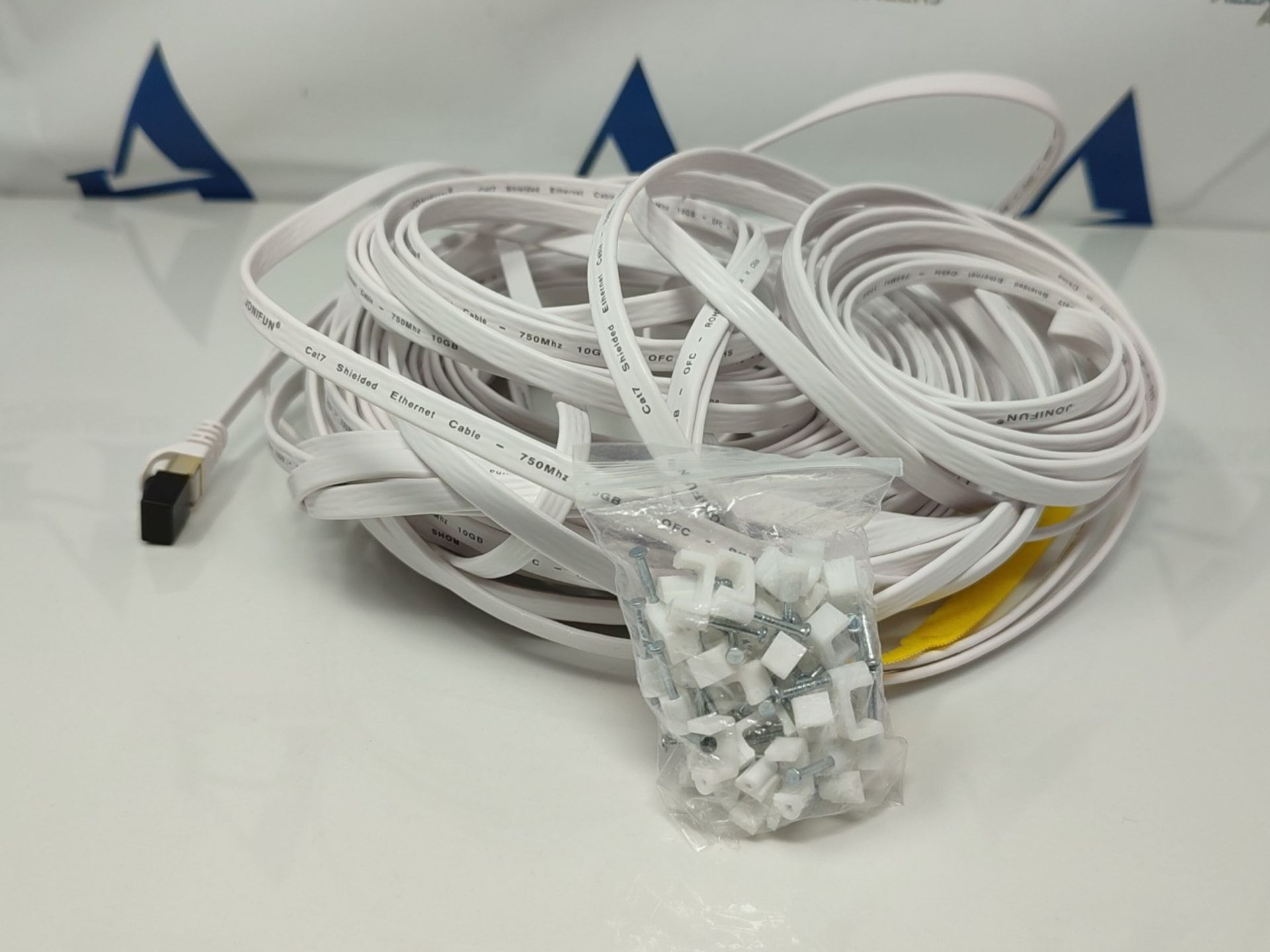 JONIFUN 30m Cat 7 Ethernet Cable - Fastest Cat7 Flat Ethernet Patch Cables 750Mhz 10GB