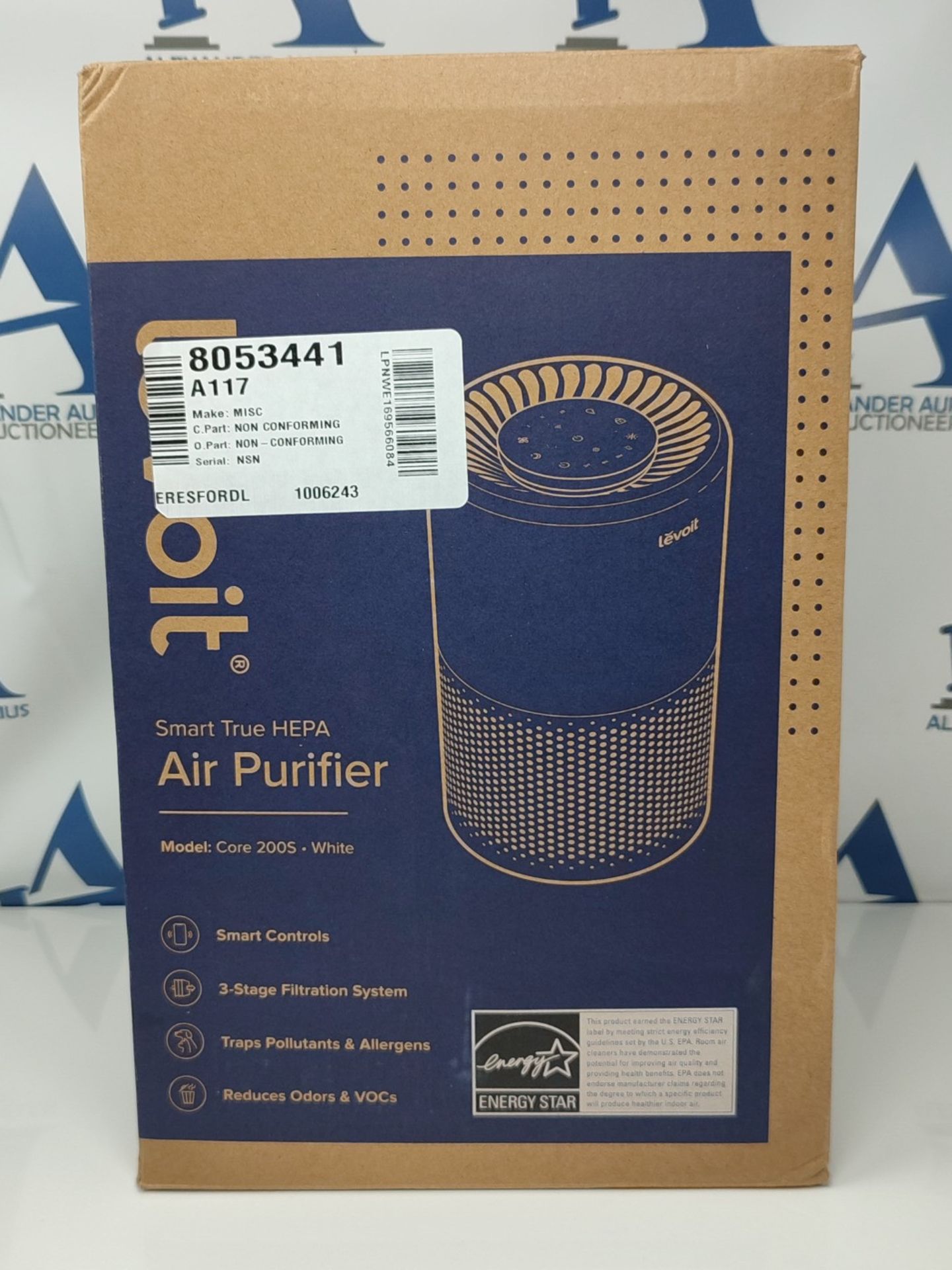RRP £76.00 LEVOIT Smart WiFi Air Purifier for Home, Alexa Enabled H13 HEPA Filter, CADR 170m³/h, - Image 2 of 3