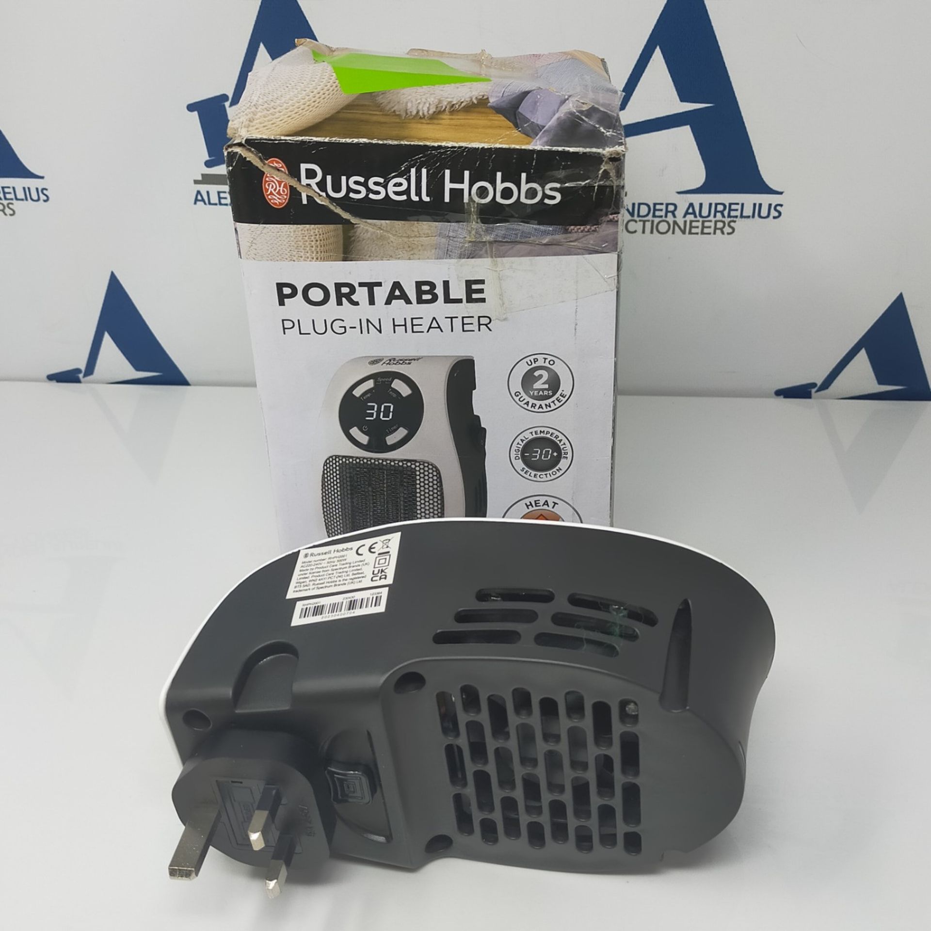 Russell Hobbs RHPH2001 500W Ceramic Plug Heater, Adjustable thermostat, 12 Hour Timer - Bild 3 aus 3