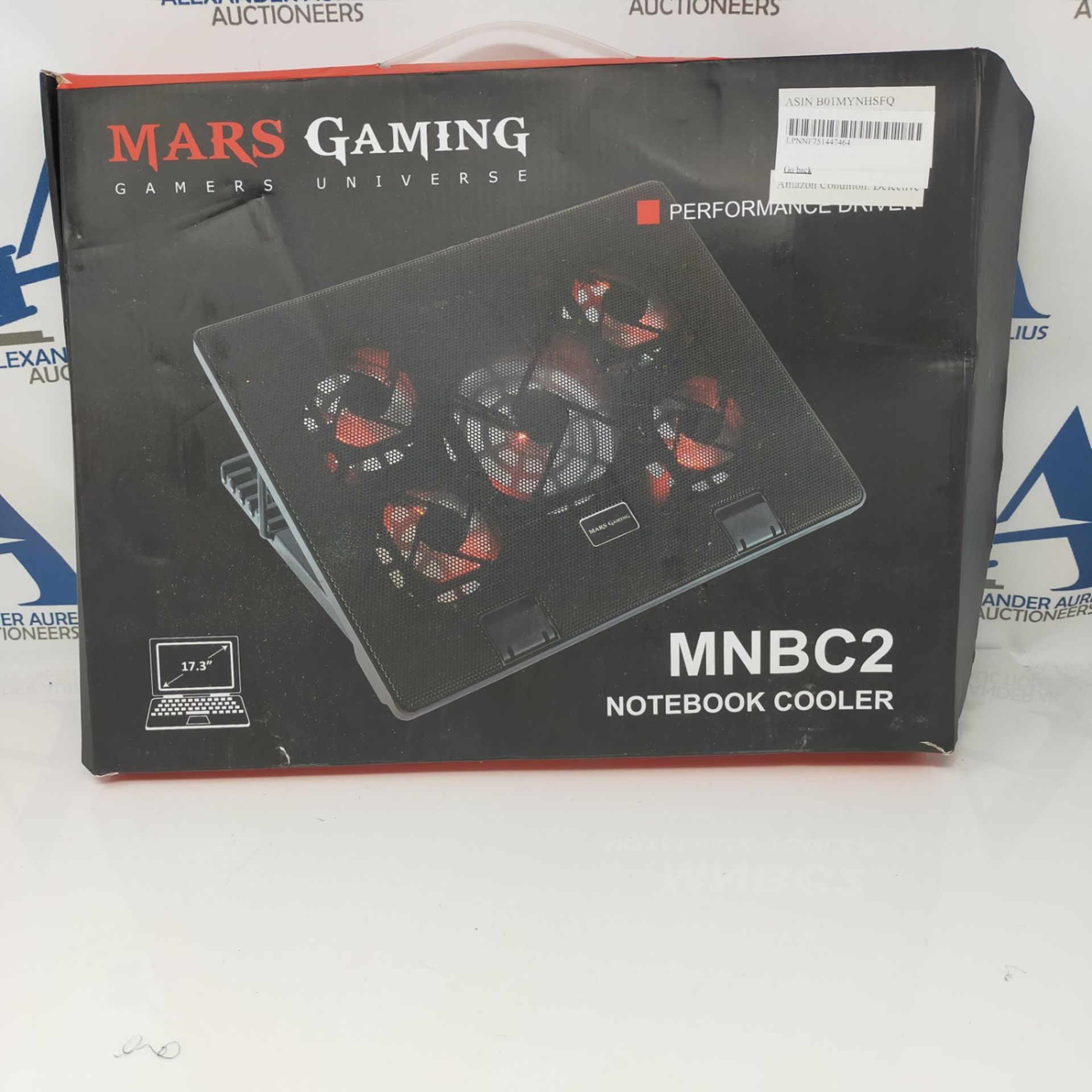 Mars Gaming MNBC2 Cooling Base for Gaming Laptops up to 17.35 inches (5 Ultra-Silent F - Image 2 of 3