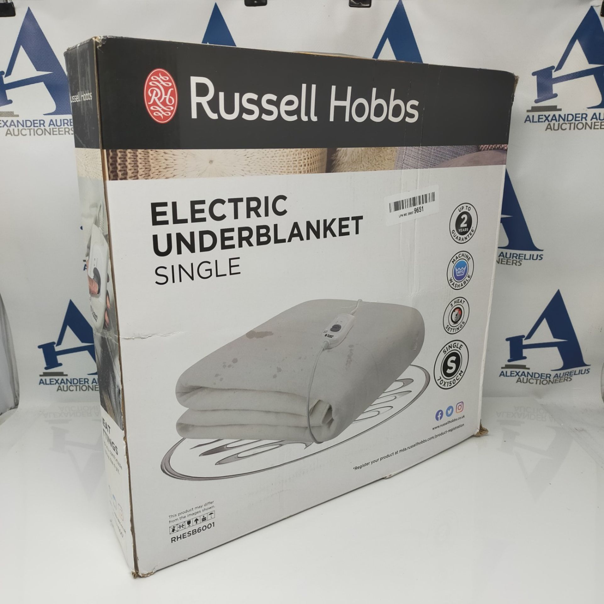 Russell Hobbs Electric Blanket, Heated Single Fitted Underblanket, 3 Heat Settings, Lo - Image 2 of 3