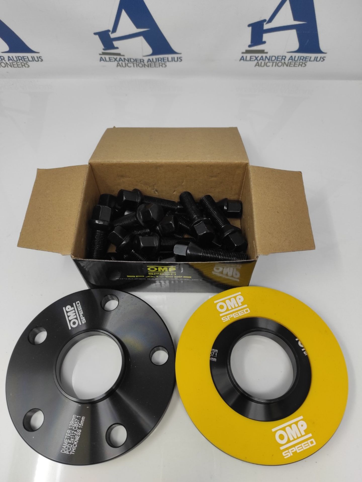 RRP £92.00 OMP SPEED SPACERS OMP 15MM 5X112 57.1 M14X1.5 CONIC+14X1.5 BALL - Bild 3 aus 3